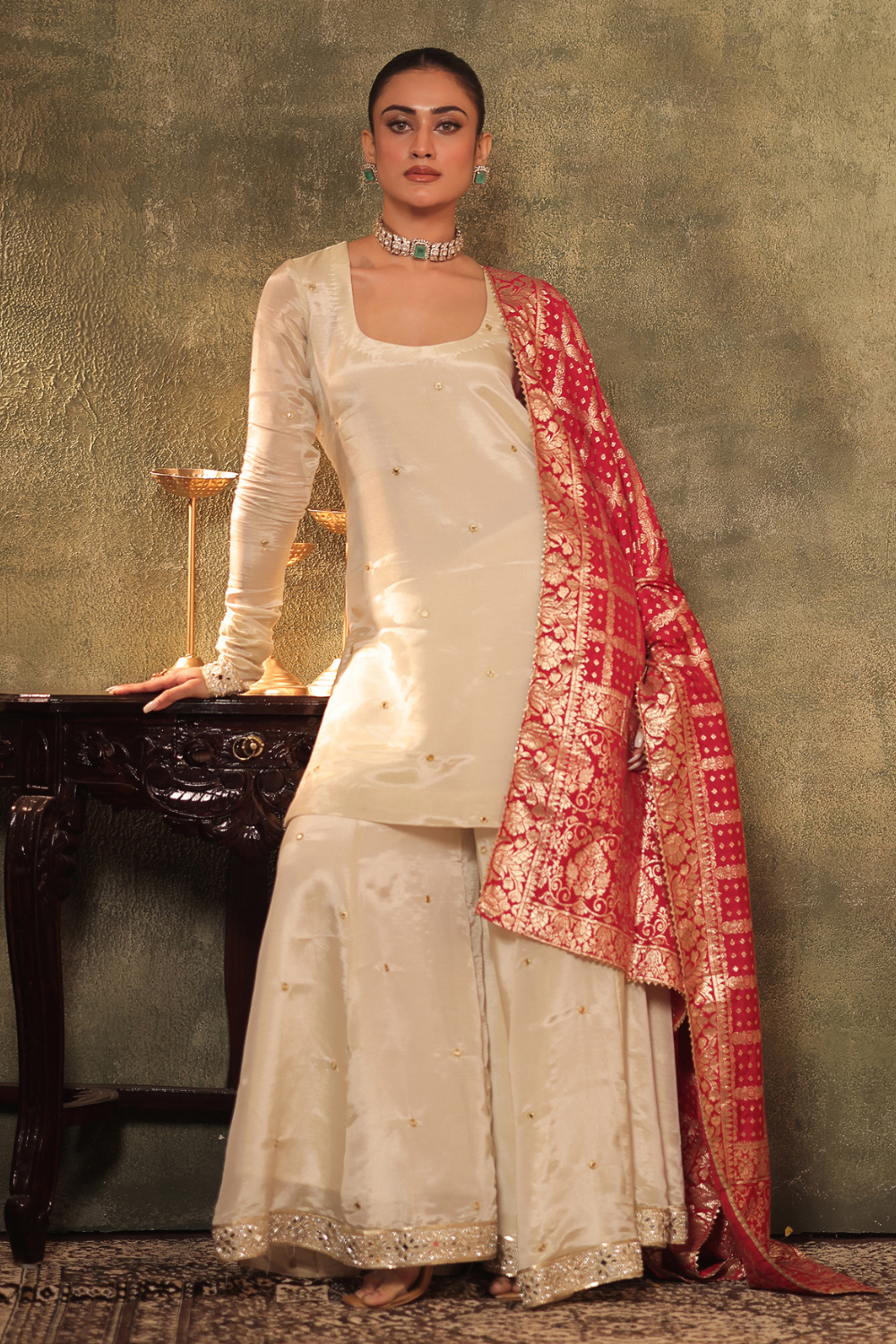 Tissue Kurta Sharara Set