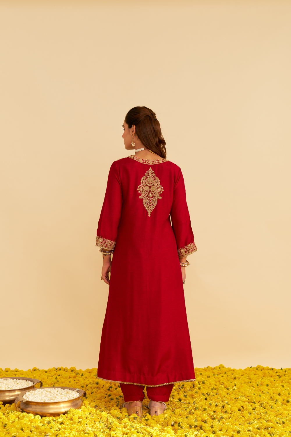HIBA - LONG KAFTAN WITH SALWAR AND DUPATTA