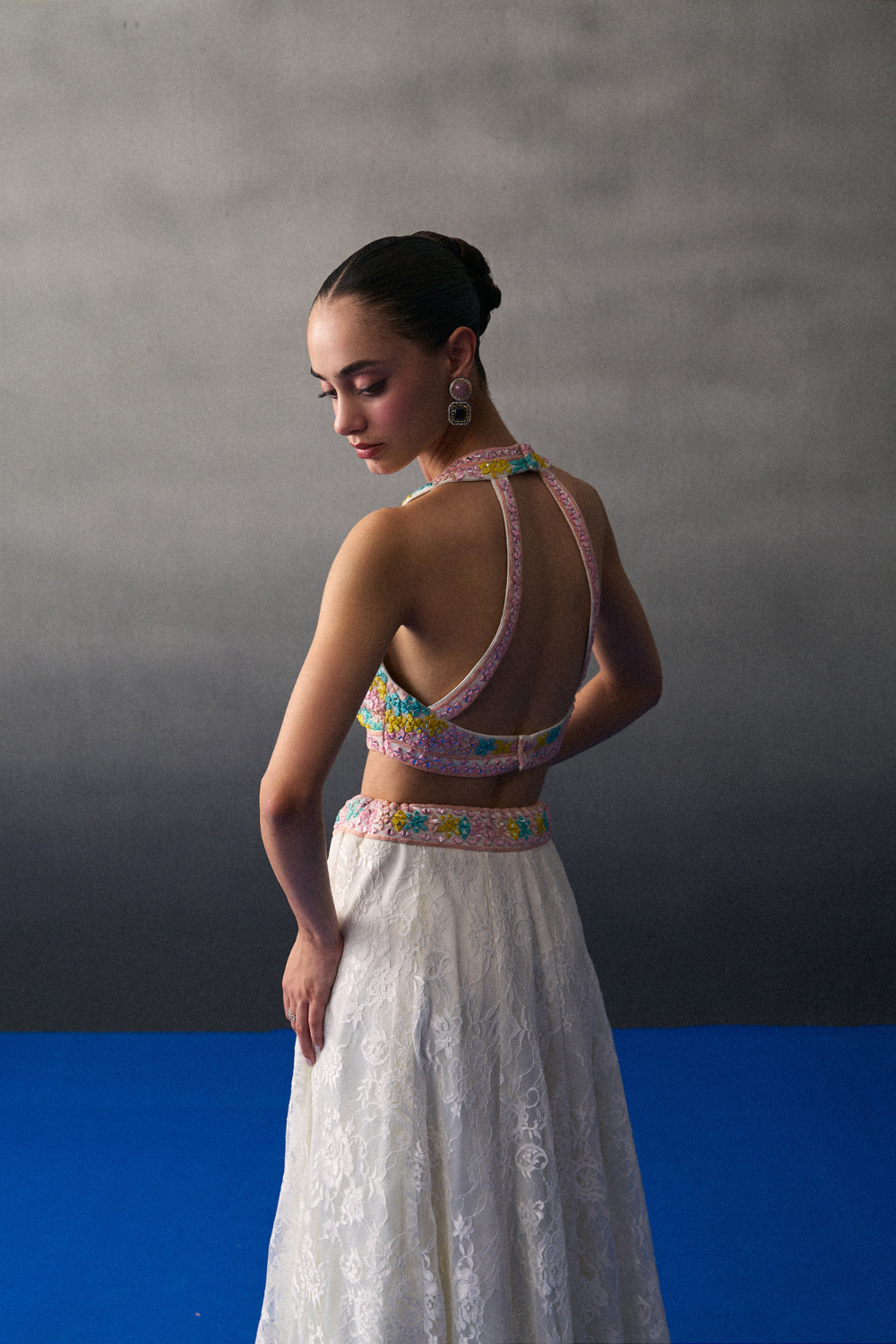 White Festive Lehenga Set