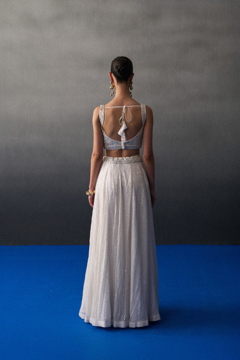 White Festive Lehenga Set