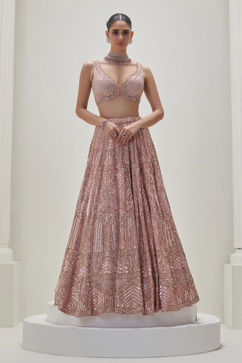 Blush Ember Lehenga set