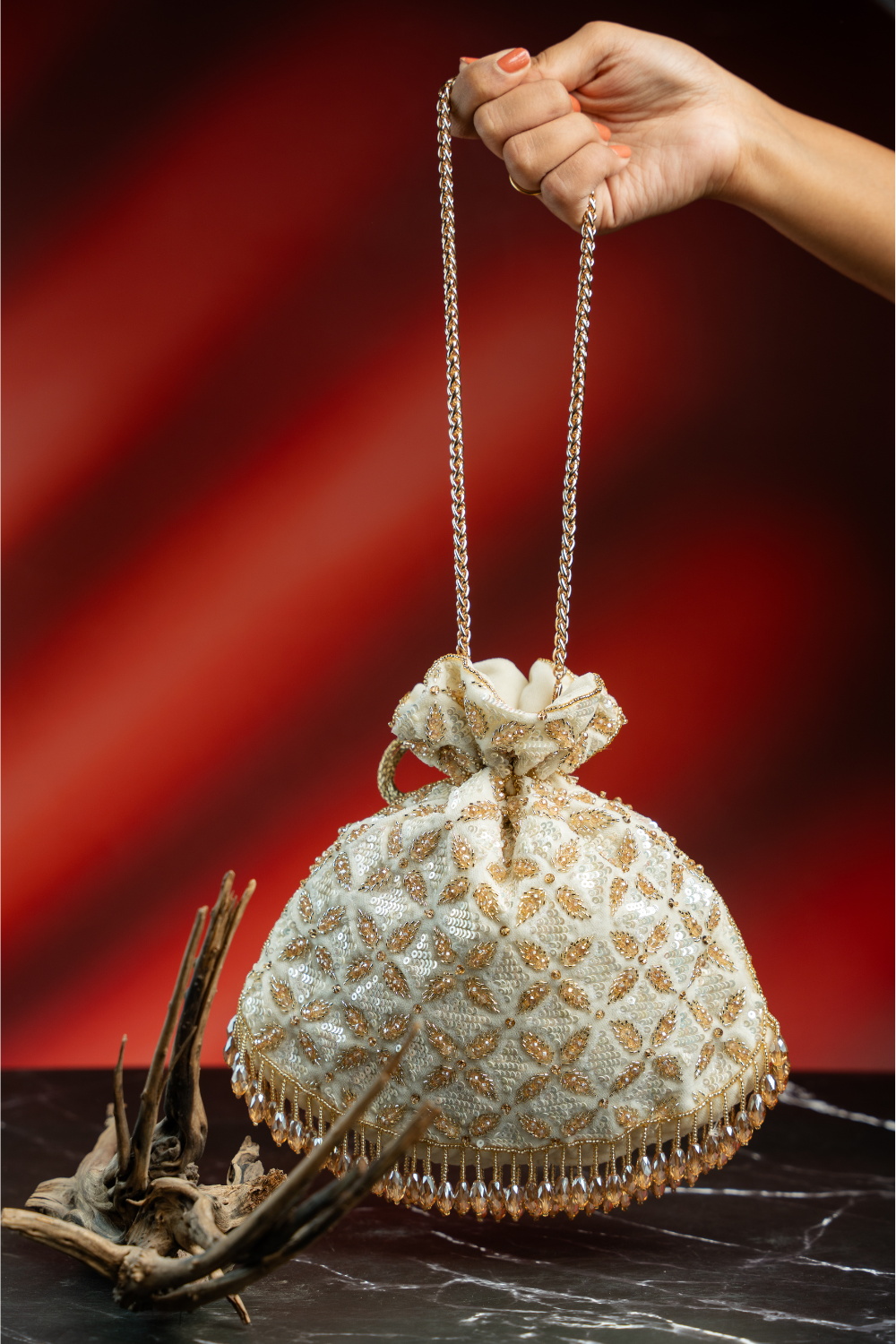 Leafy Lattice Ivory