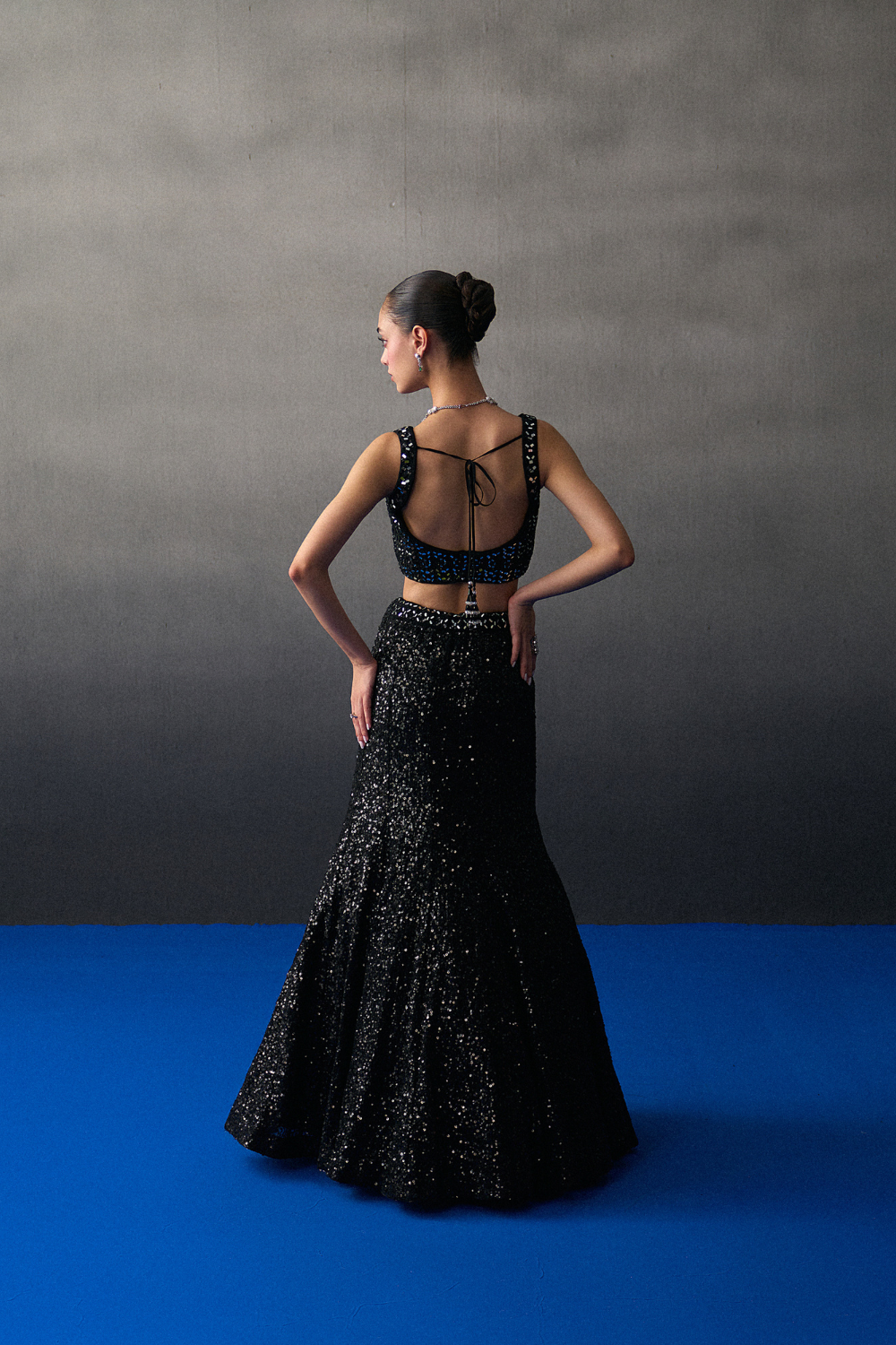 Black Festive Lehenga Set