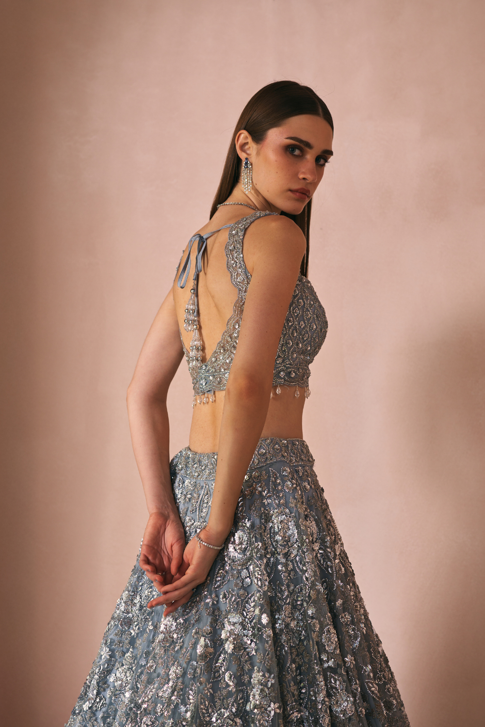 Moonstone Frost Lehenga Set