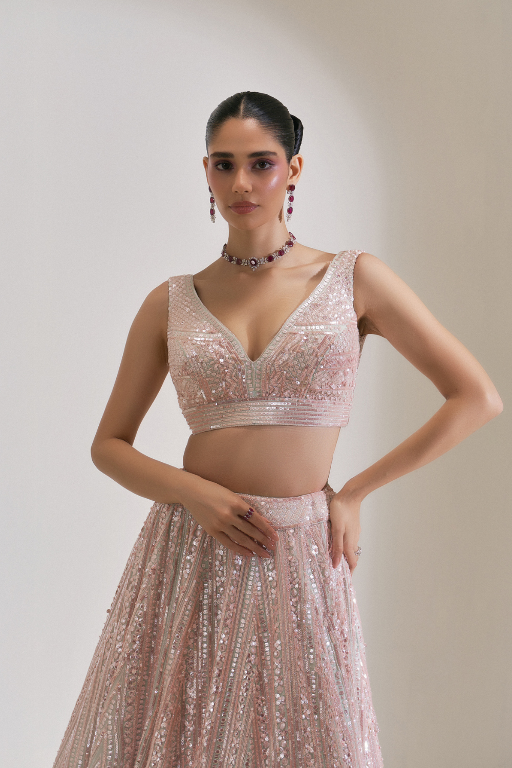 Rose Luminance Lehenga set