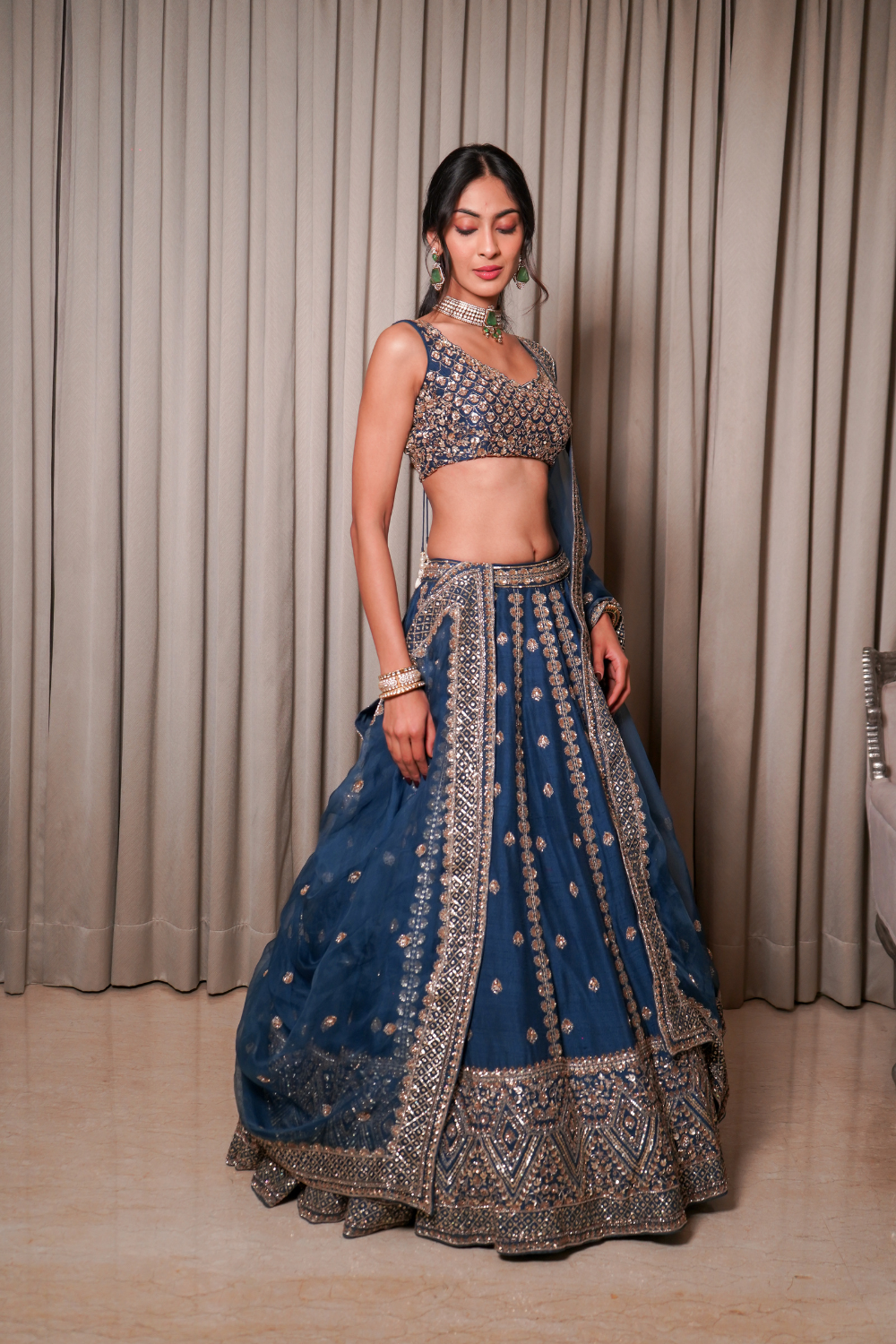 Blue Lehenga Set