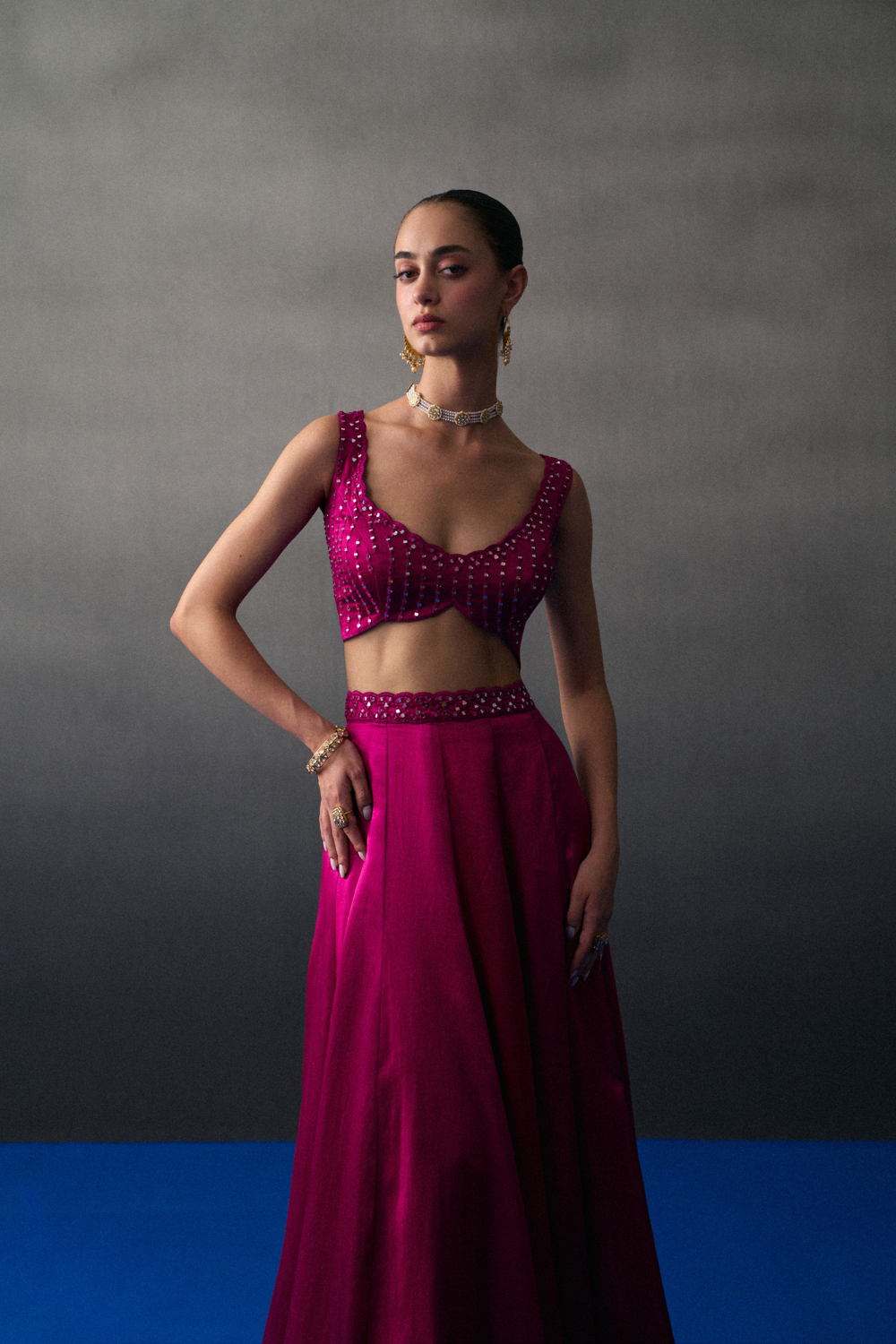 Rani Satin Festive Lehenga Set