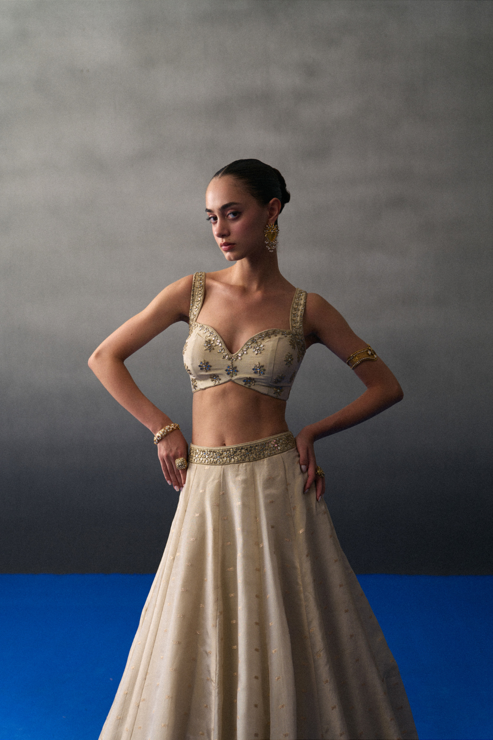 Gold Benarasi Festive Lehenga Set