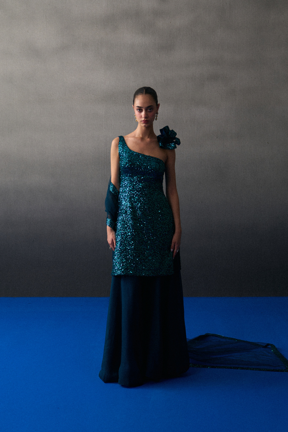 Peacock Blue Sharara Set