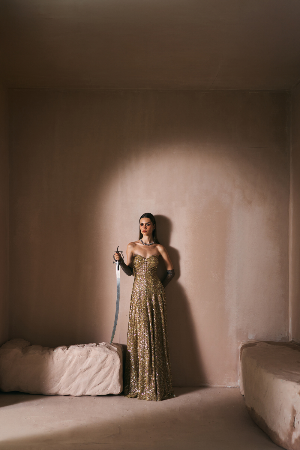 Antique Gold Dust Gown