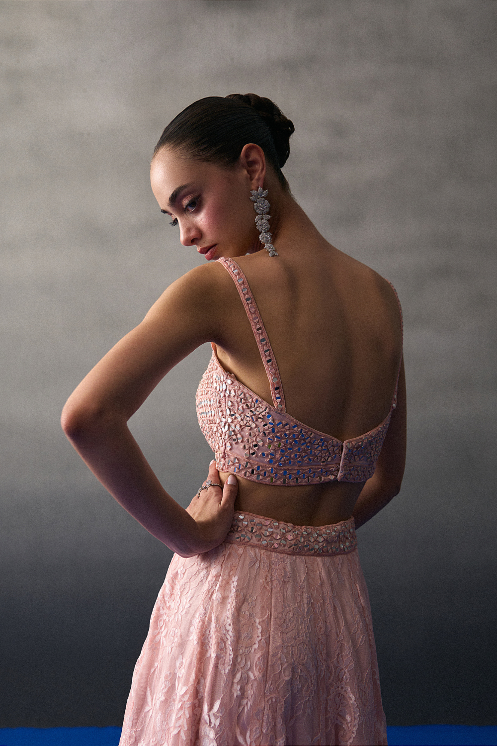 Peach Haldi Lehenga Set