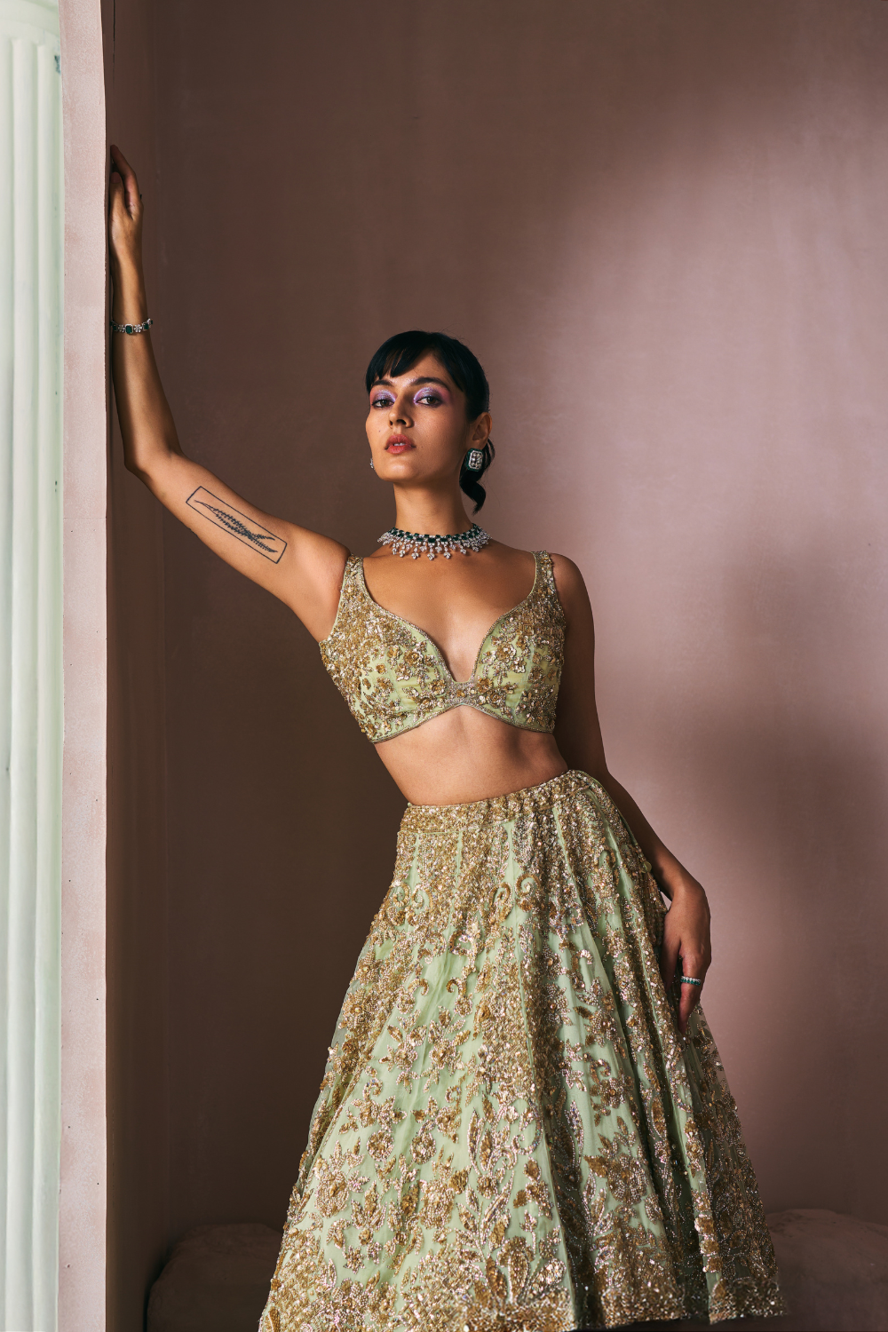 Olive Opulence Lehenga Set