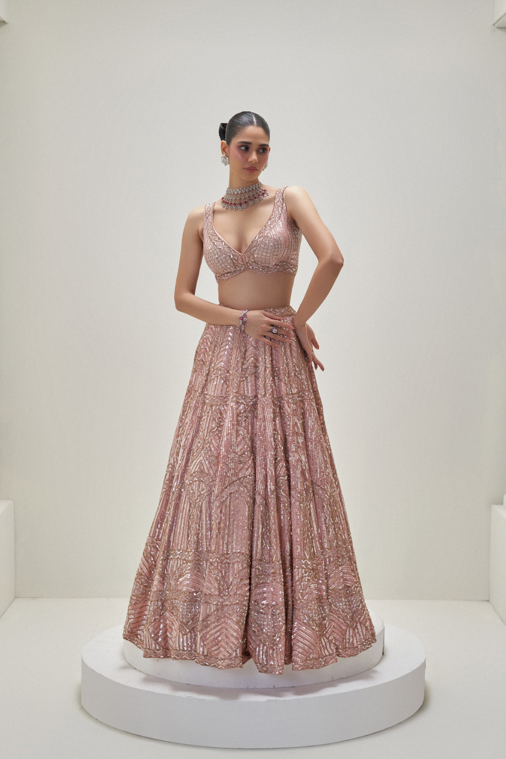 Blush Ember Lehenga set