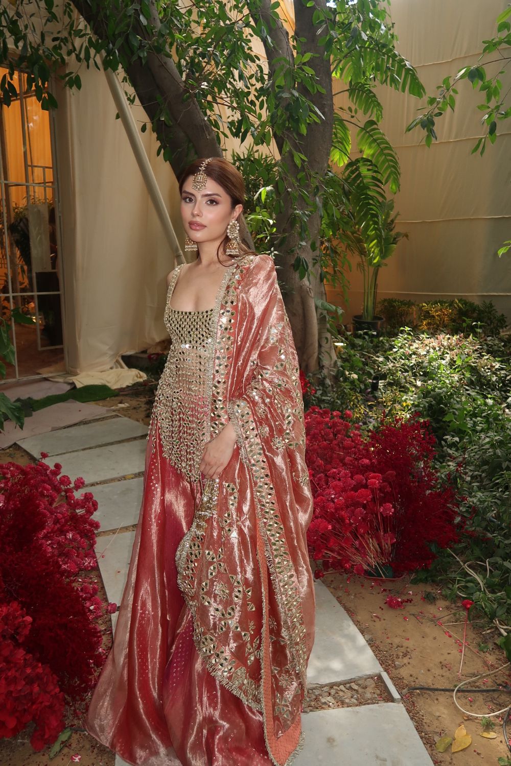 Muskan in Gulbahar Mirror Sharara Set