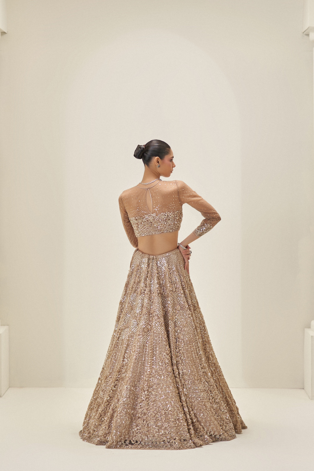 Molten Sand Gold Lehenga set