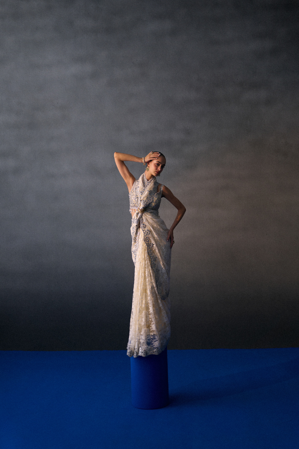 Ivory Sangeet Saree