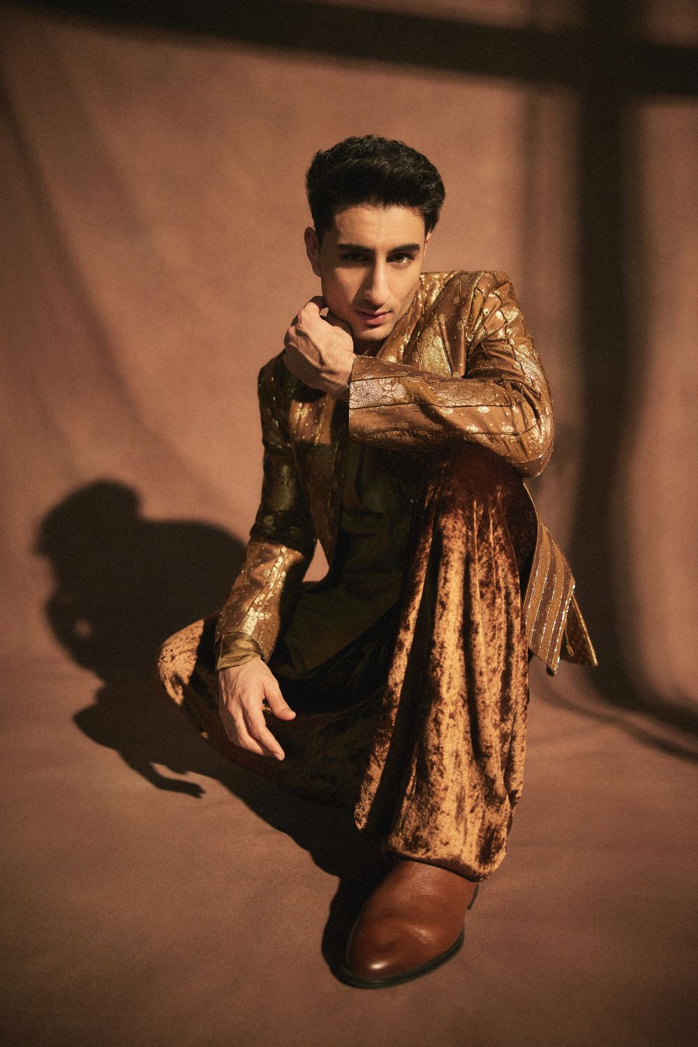 Ibrahim in Zarvika Brocade Bundi Set