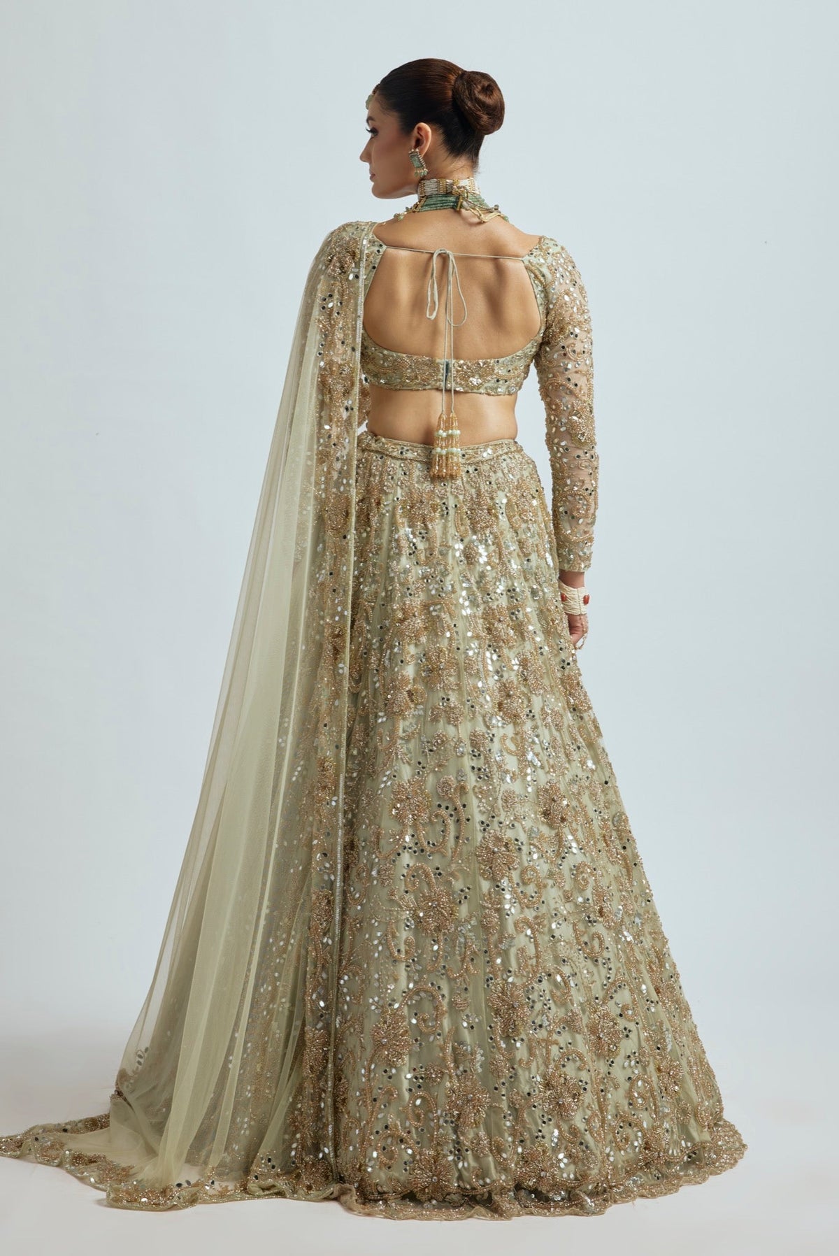 GUL GREEN LEHENGA