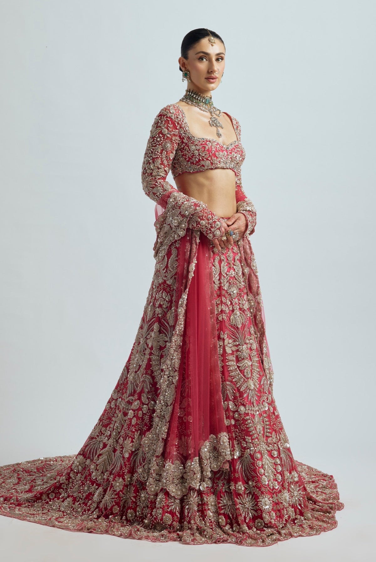 SAJNI PINK A LINE LEHENGA