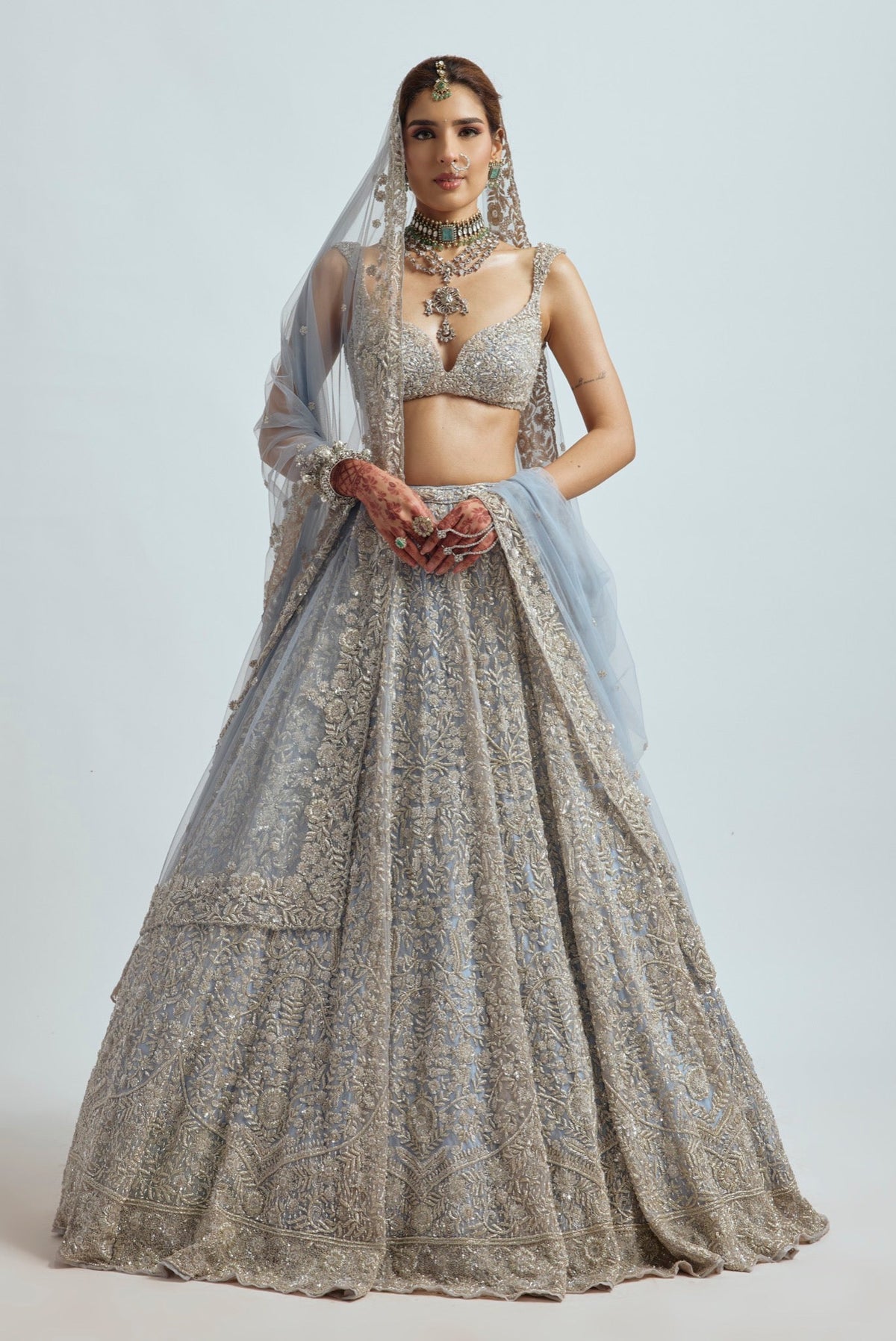 AASMA BLUE LEHENGA