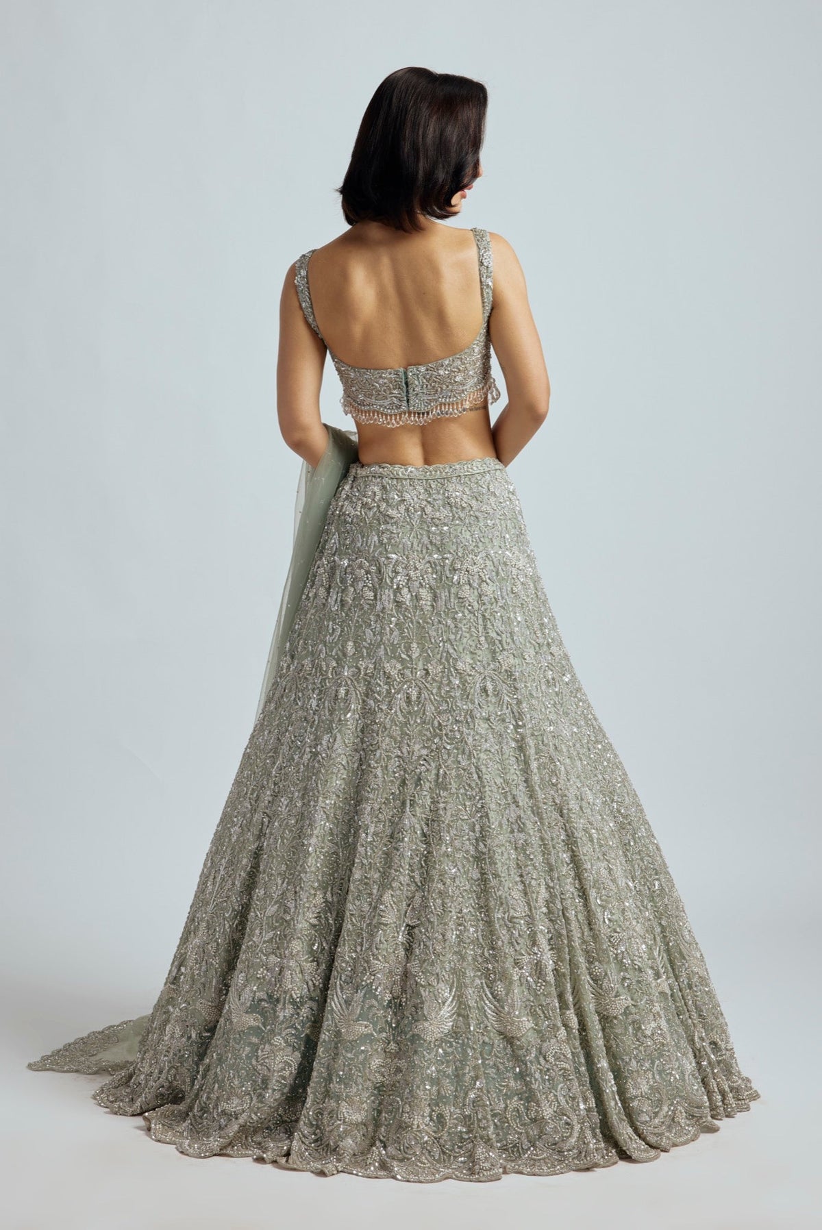 HOOR POWDER BLUE LEHENGA