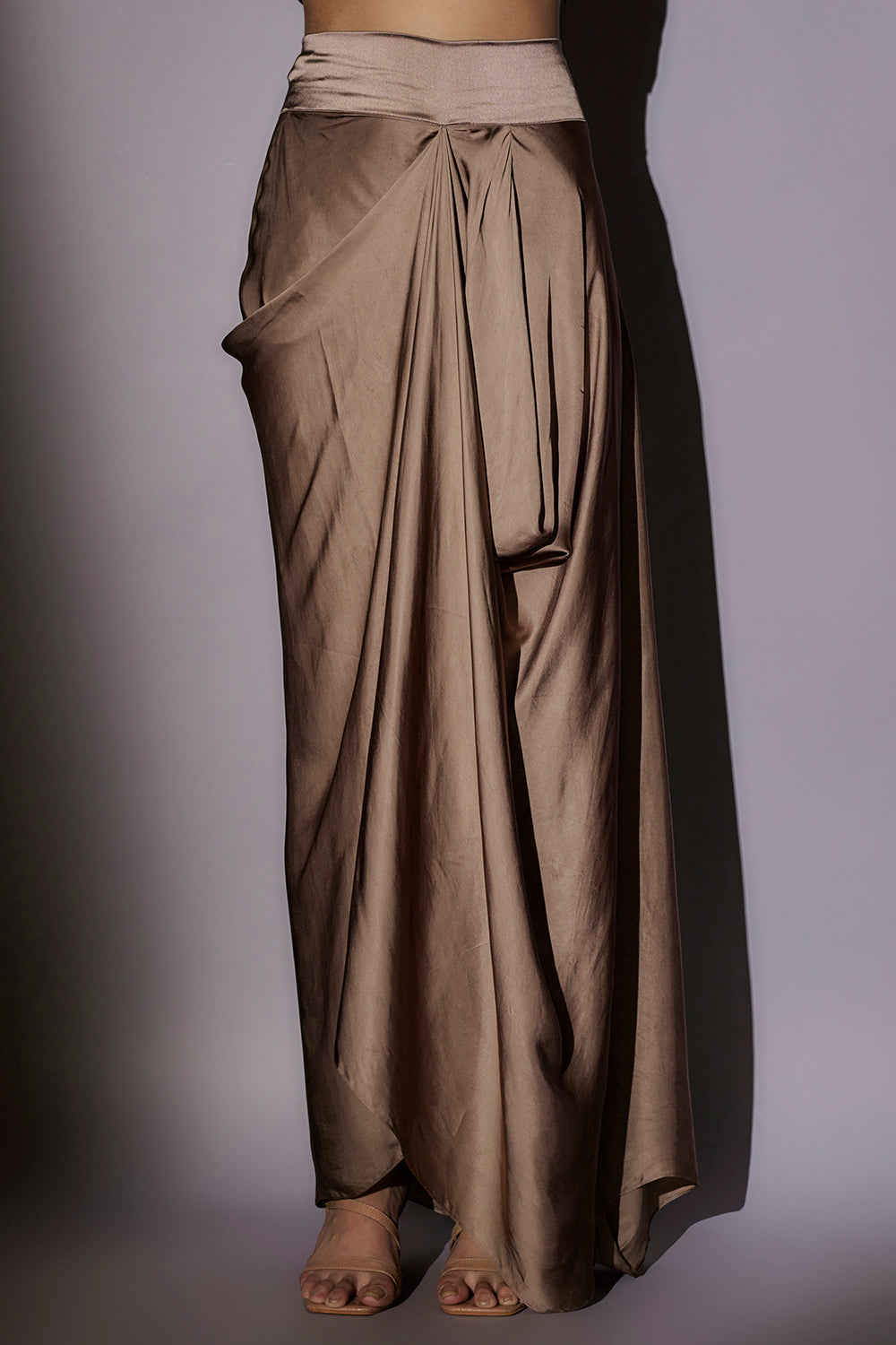 Heavy Bolero Hand Embroidered Long Jacket Paired With Bustier And Hipster Flared Pants