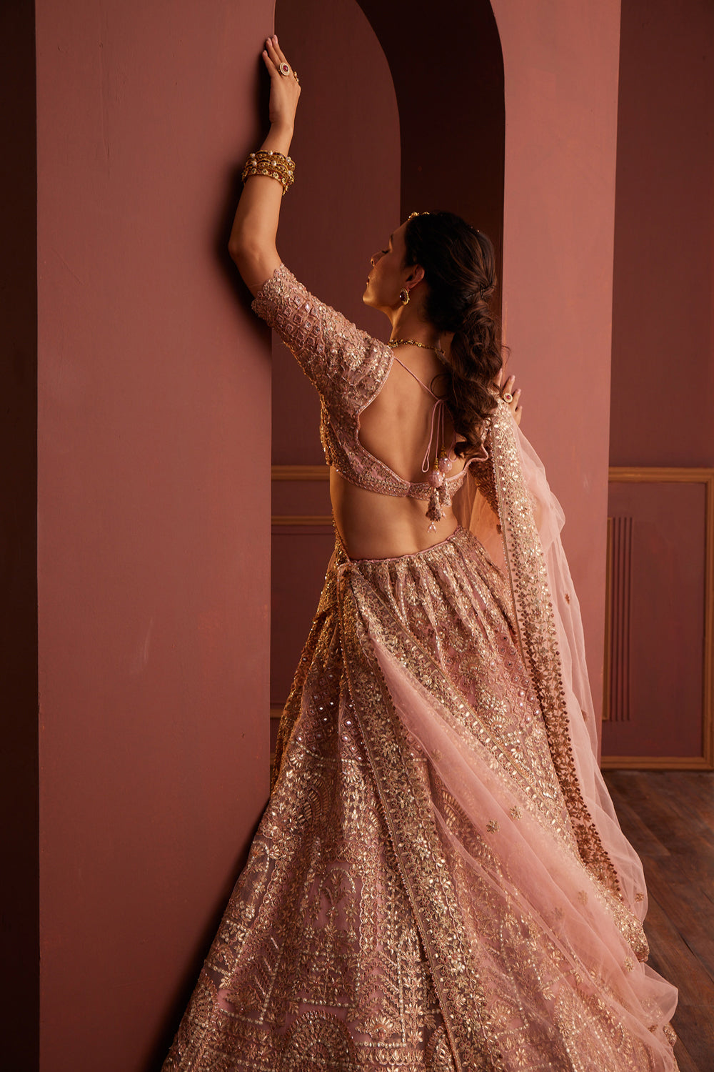 Pink Gotta-Patti Lehenga