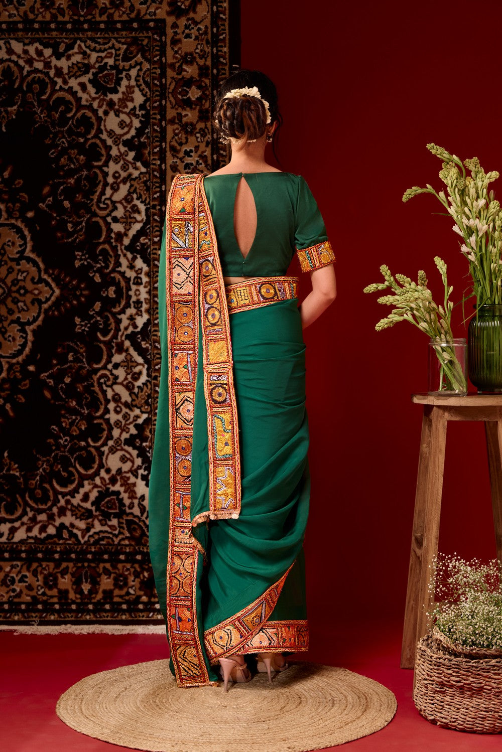 Emerald saree set