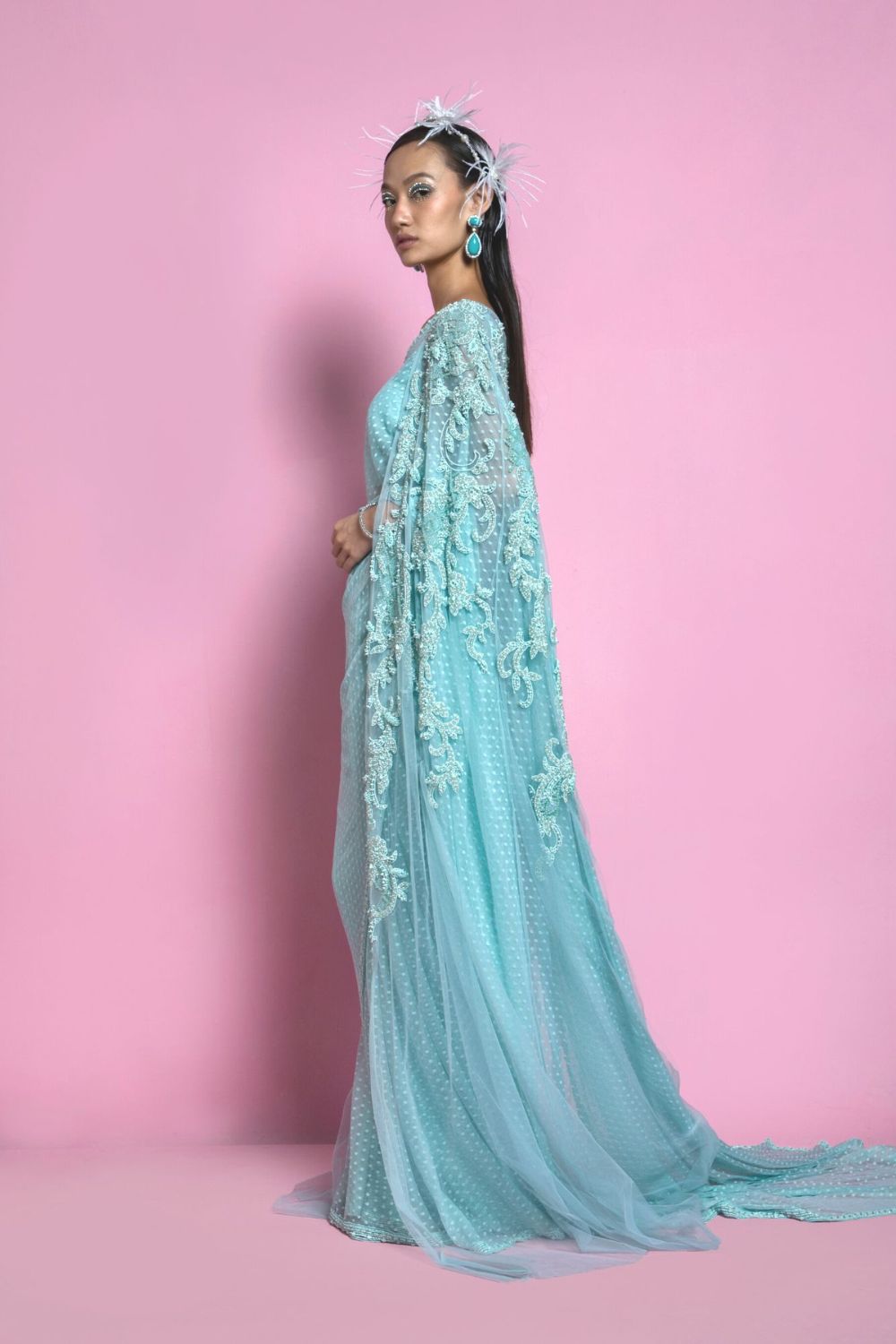 Anaya Cape Saree Set