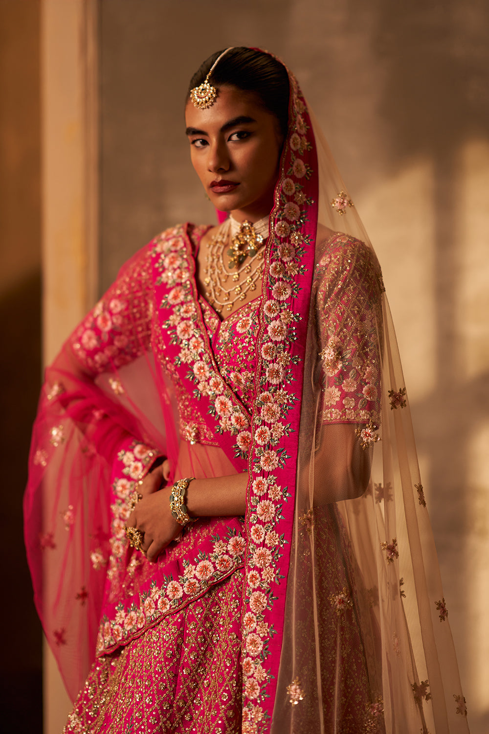 Rani Raw Silk Double Dupatta Lehenga Set