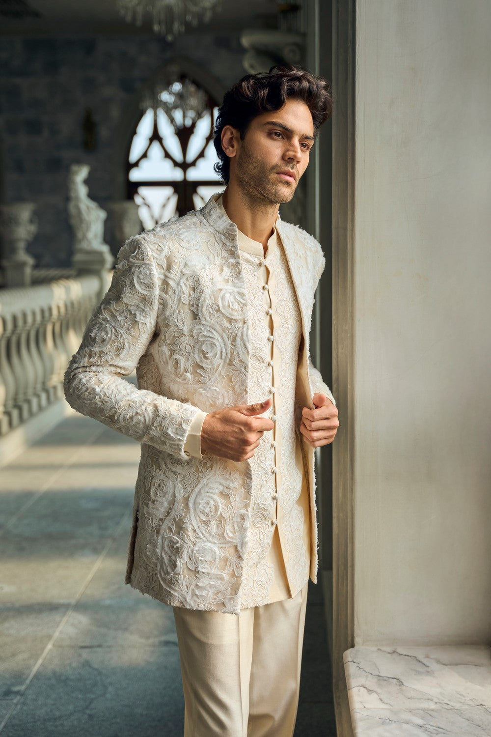Ivory Nude Jacket Set