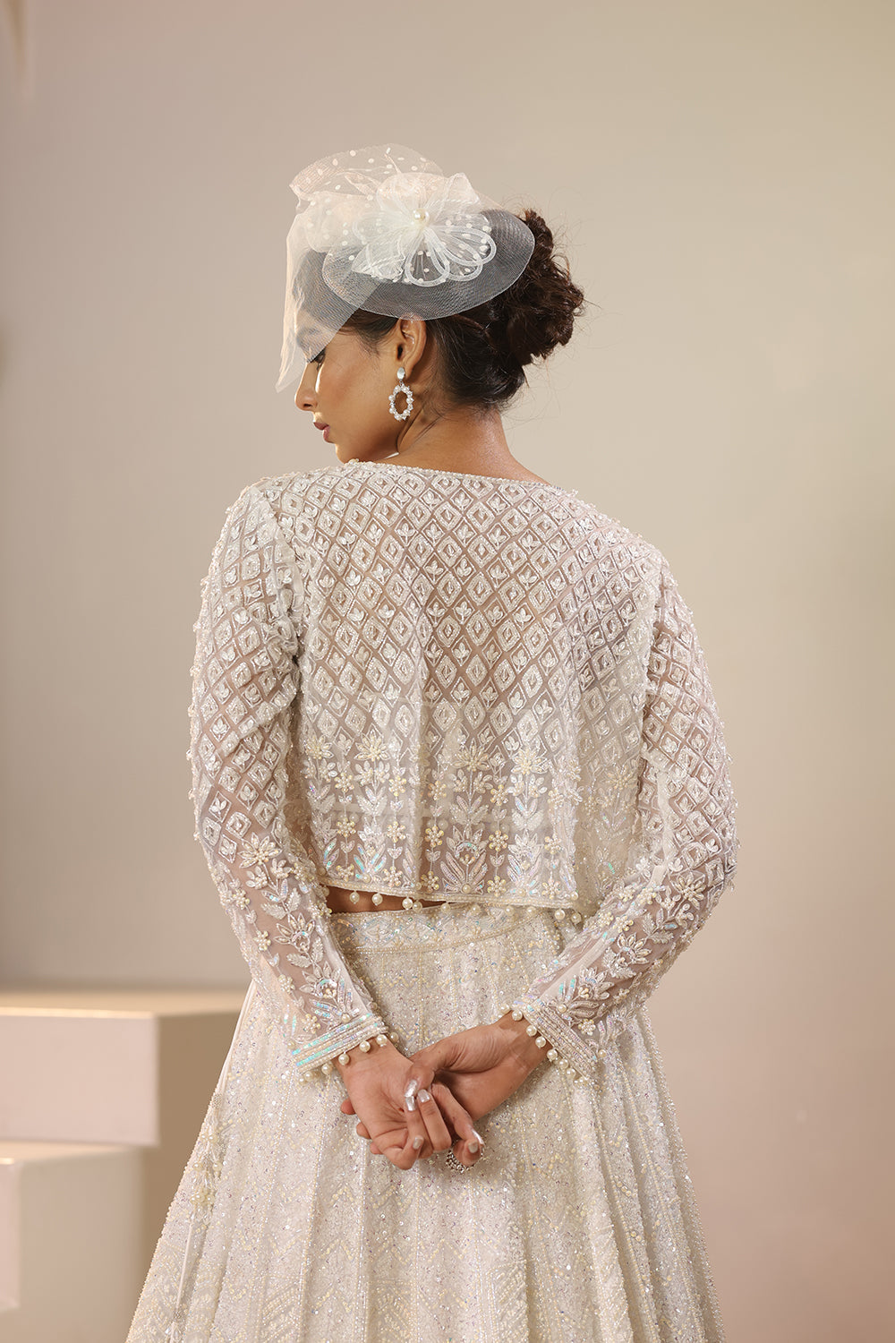 White Embroidered Lehenga Set