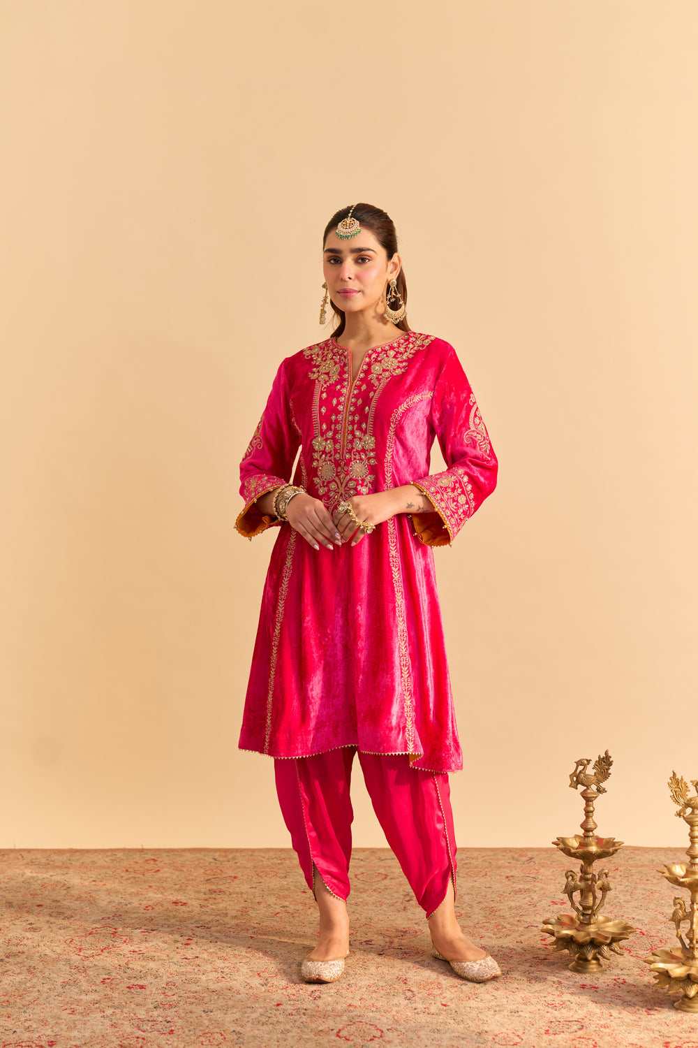 Ziara - Hotpink Kurta with Dhoti