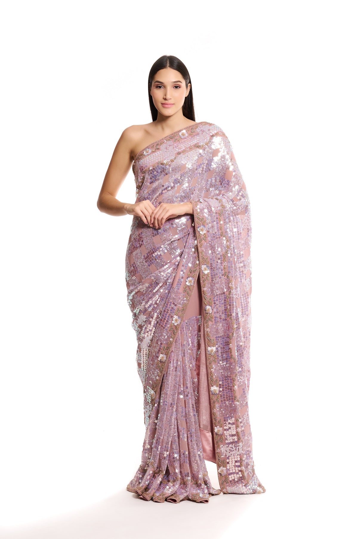 pink saree