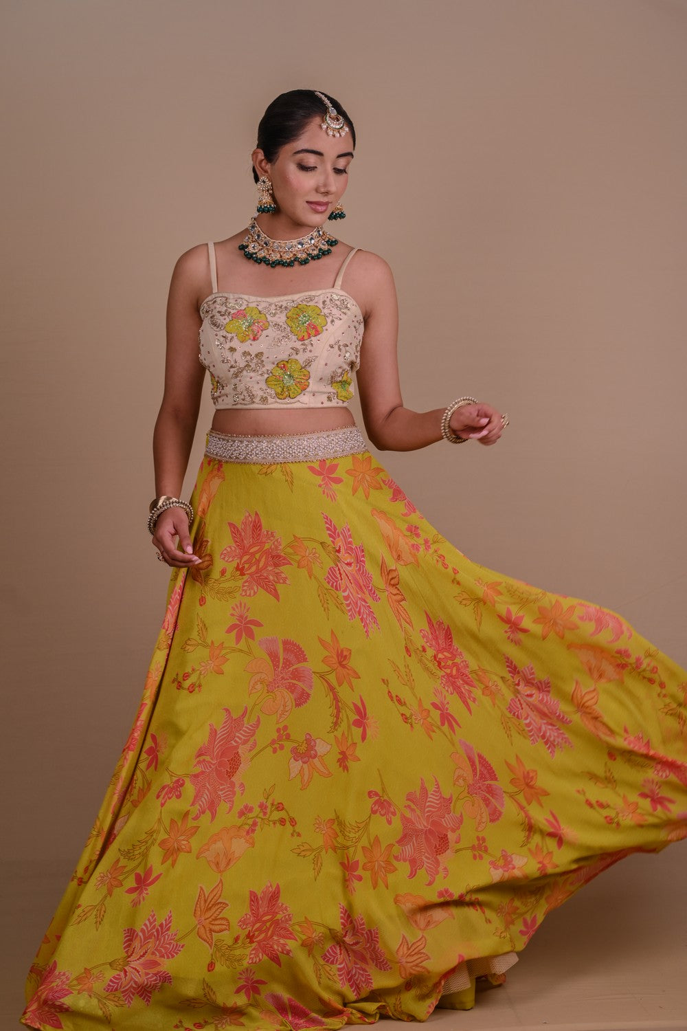 Mastani Yellow lehenga & jacket set