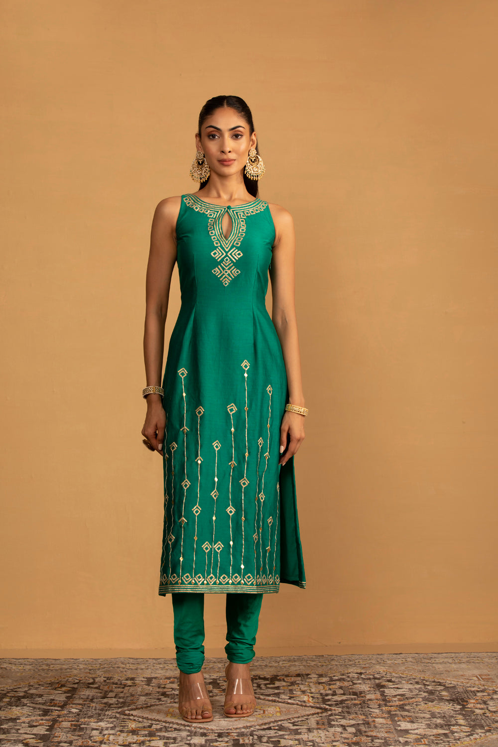 Bottle Green Kurta Set