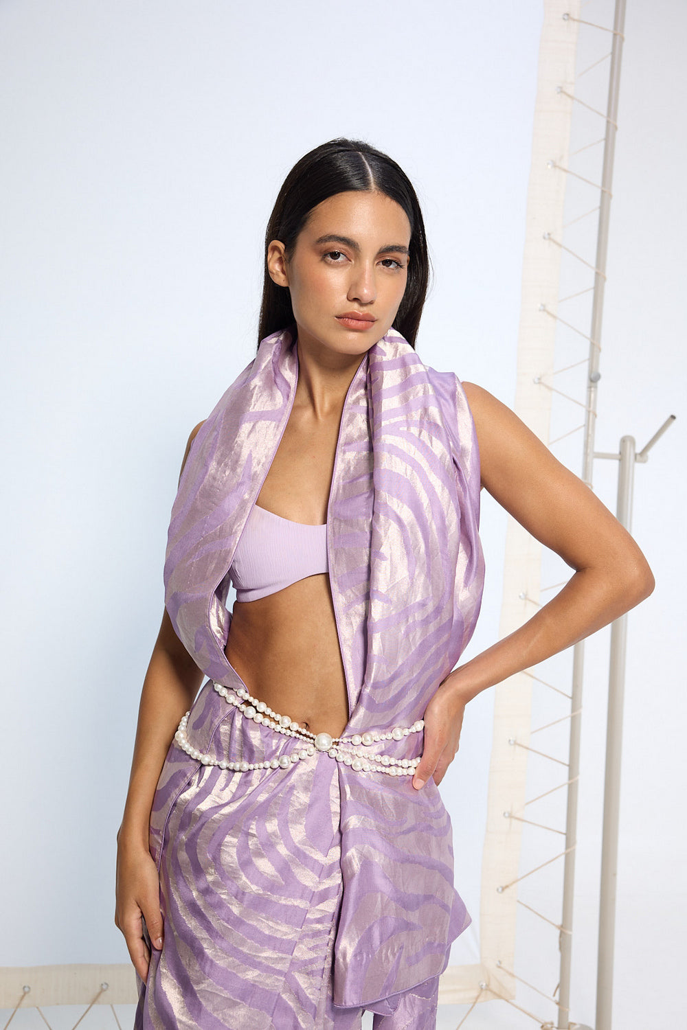 Handwoven Lavender Silk Saree