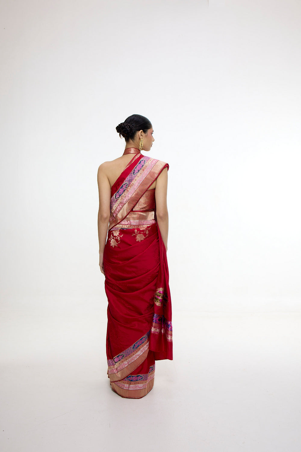 Handwoven Scarlet Red Saree