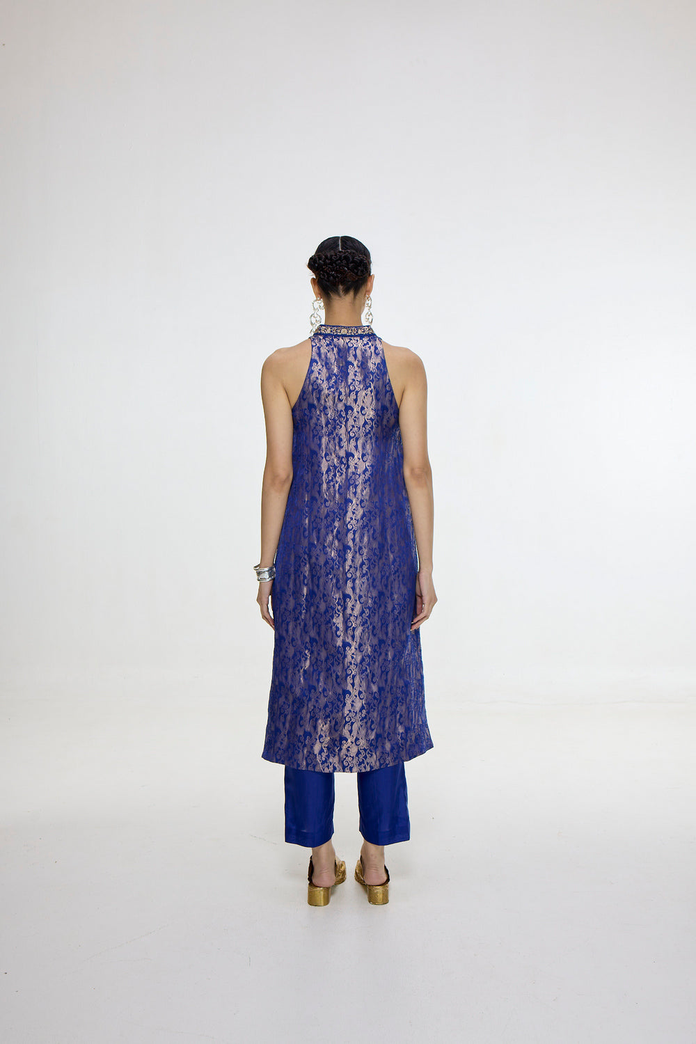 Handwoven Royal Blue Kurta Set