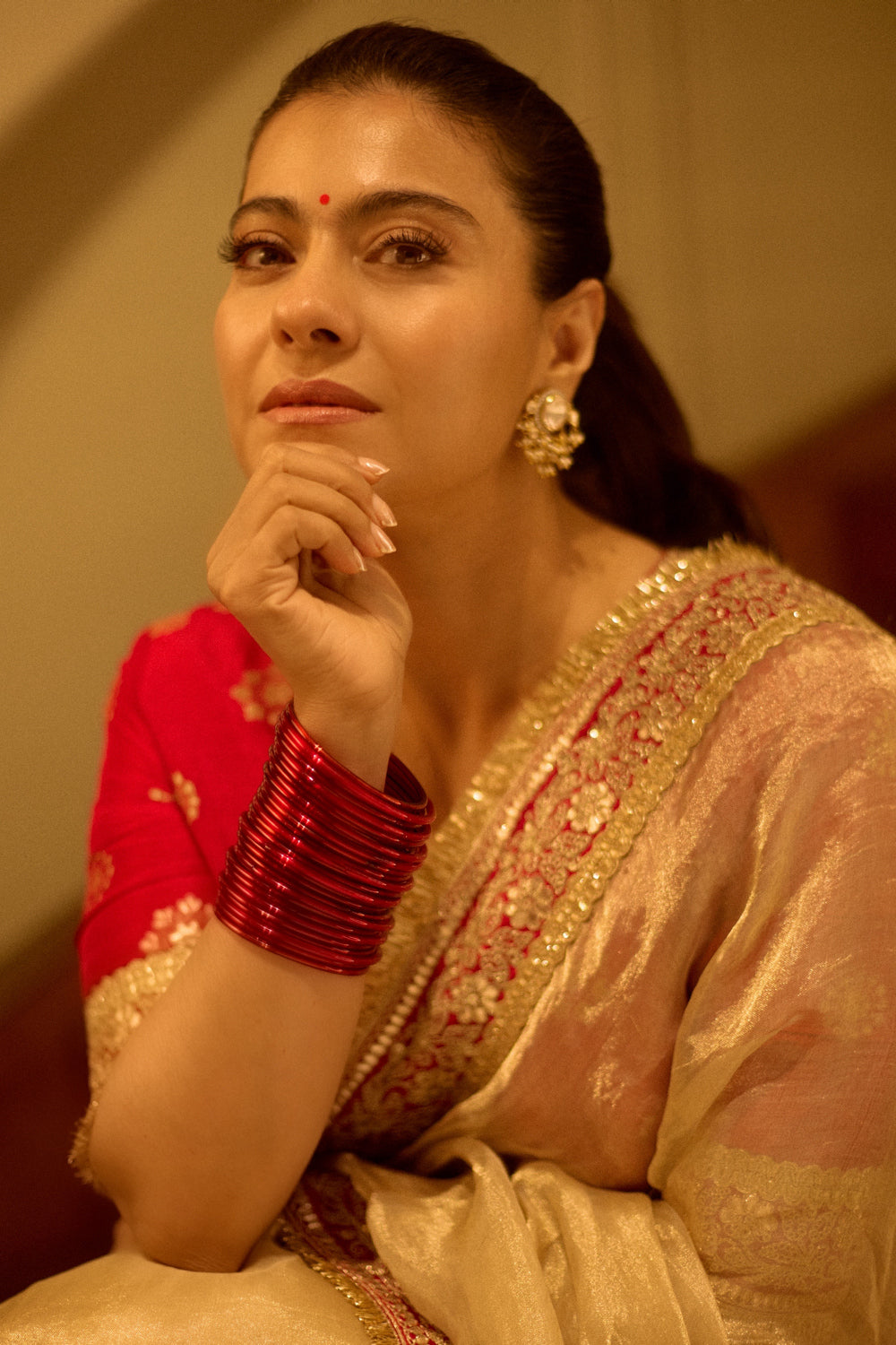 Kajol in Devi Saree Set