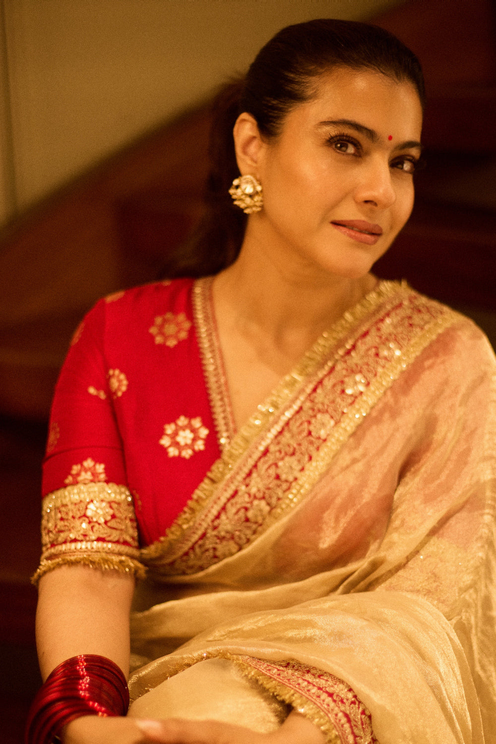Kajol in Devi Saree Set
