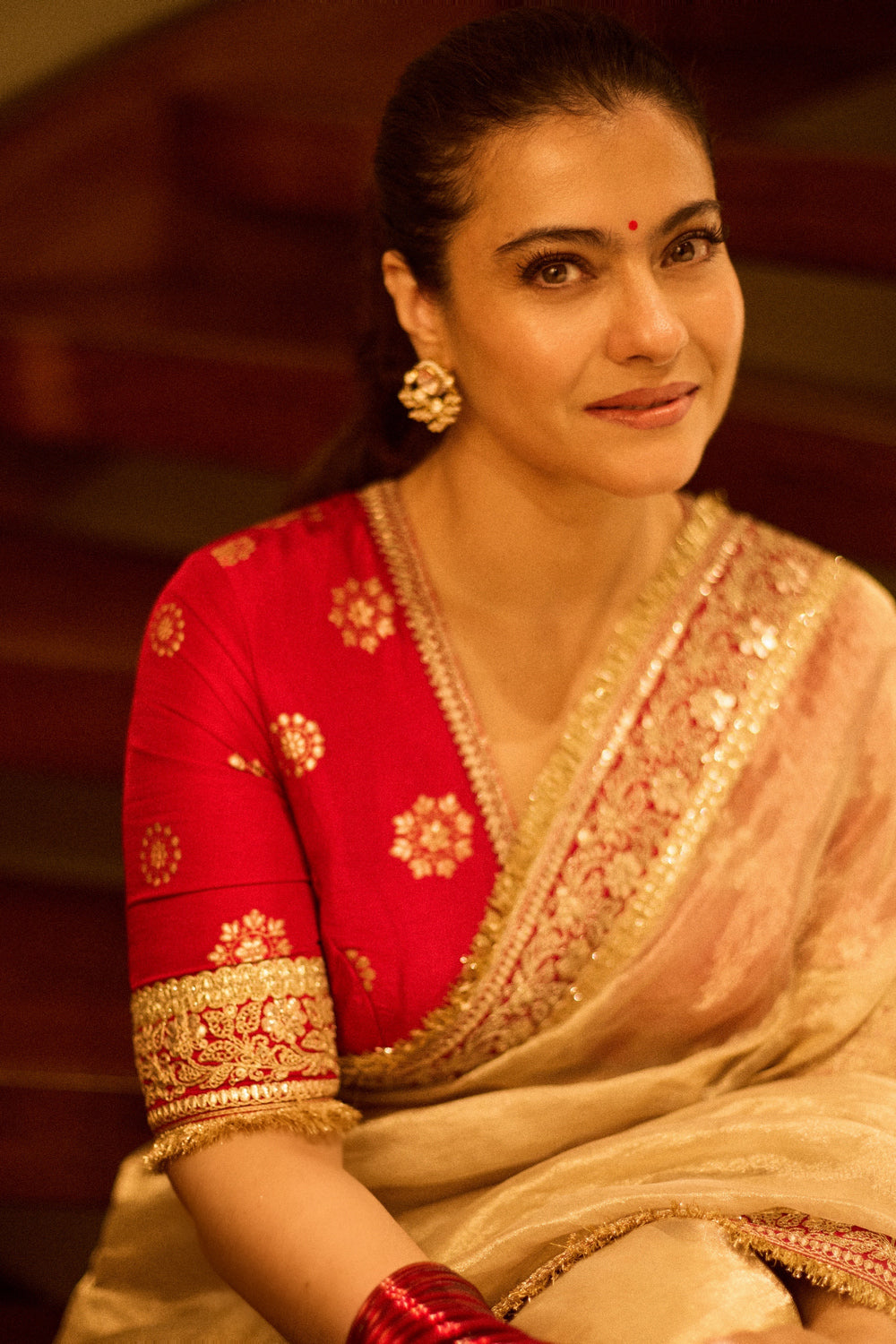 Kajol in Devi Saree Set