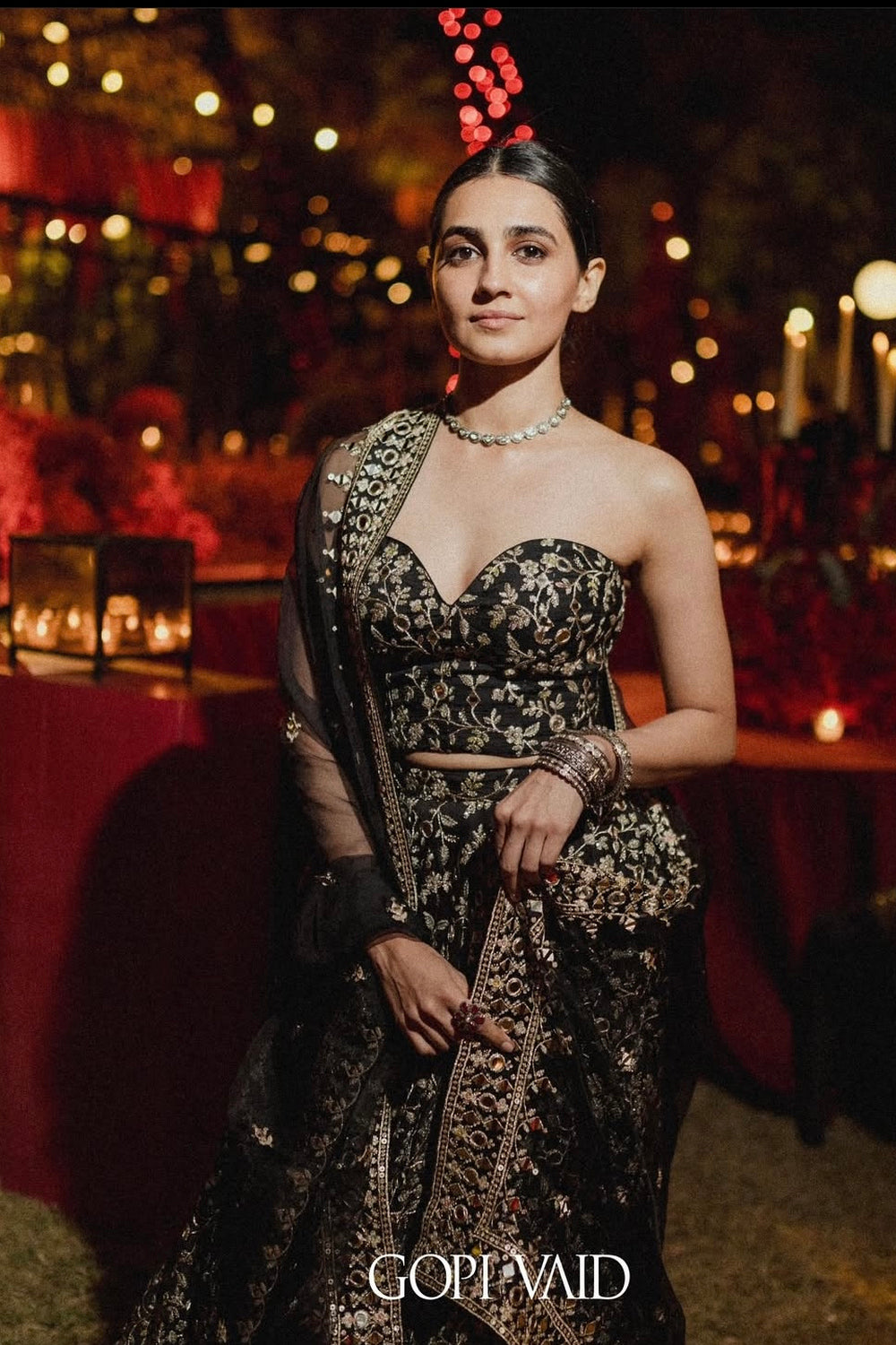 Vedika Pinto in Harshini Lehenga Set