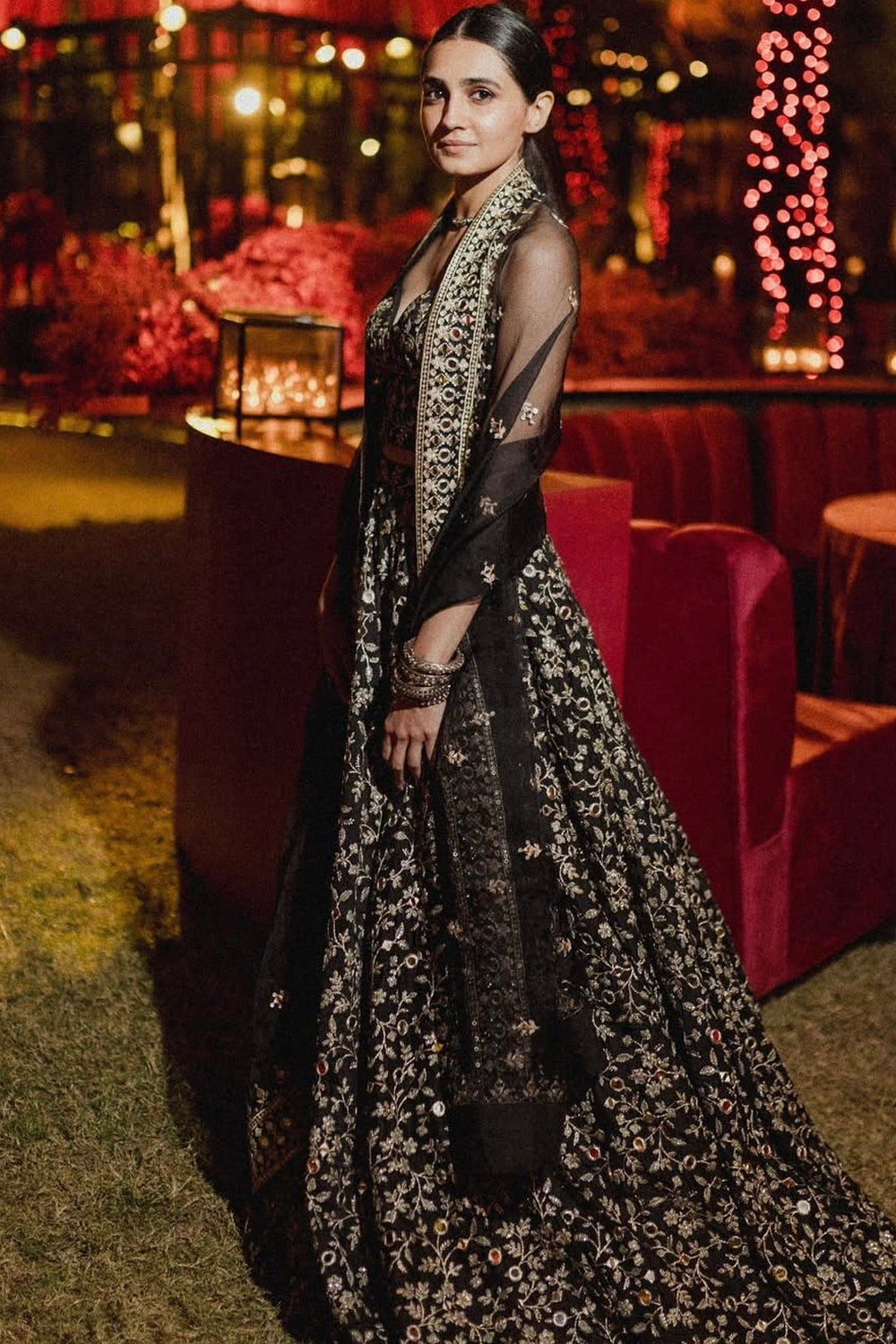 Vedika Pinto in Harshini Lehenga Set