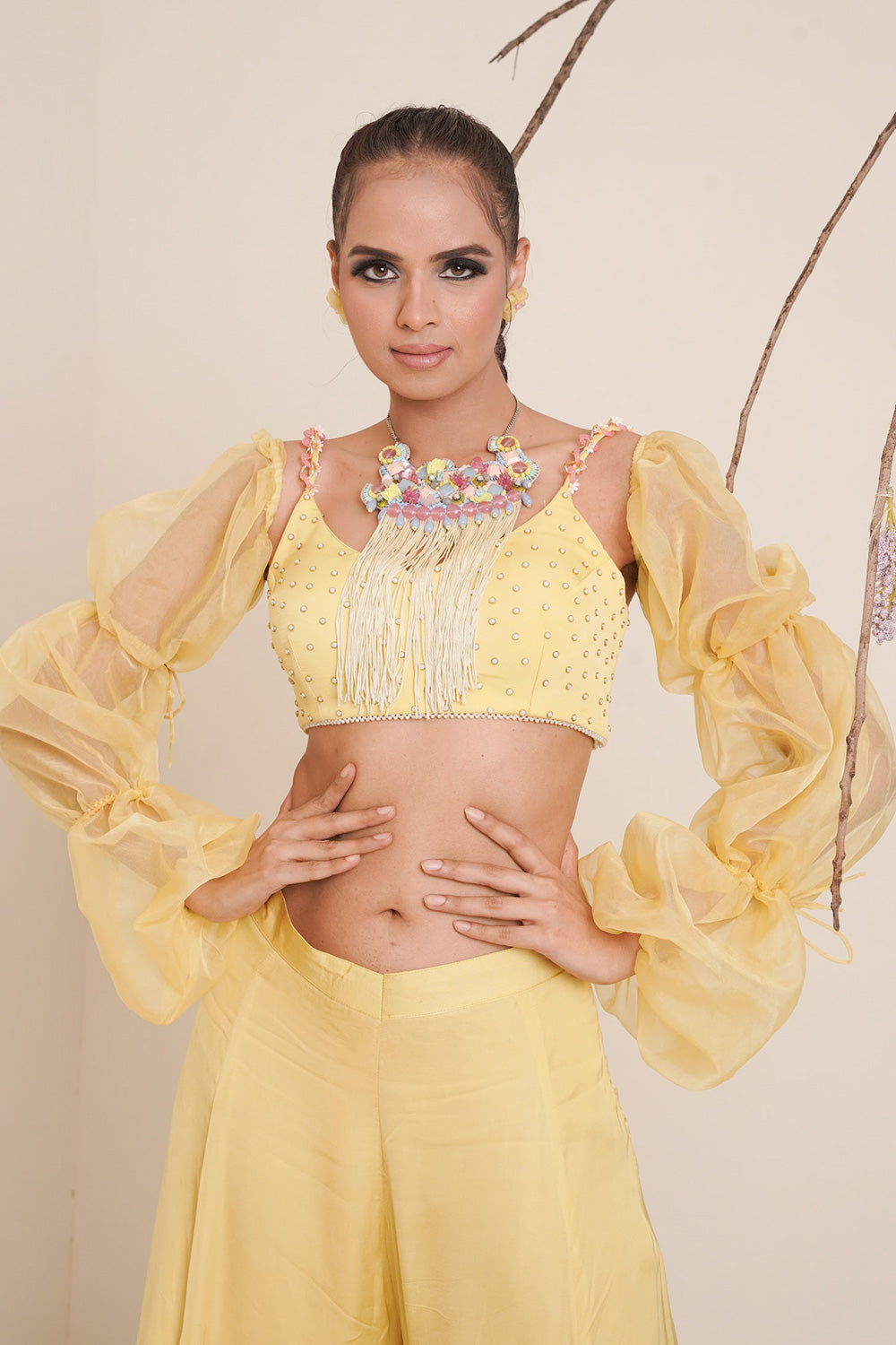 Yellow three piece co-ord set