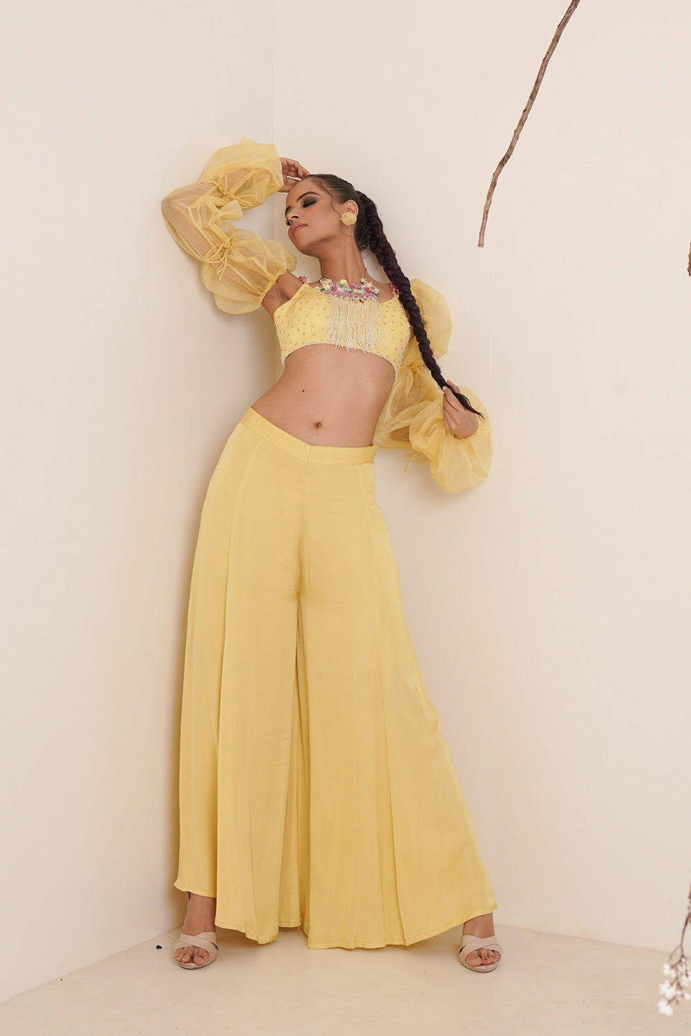 Yellow three piece co-ord set