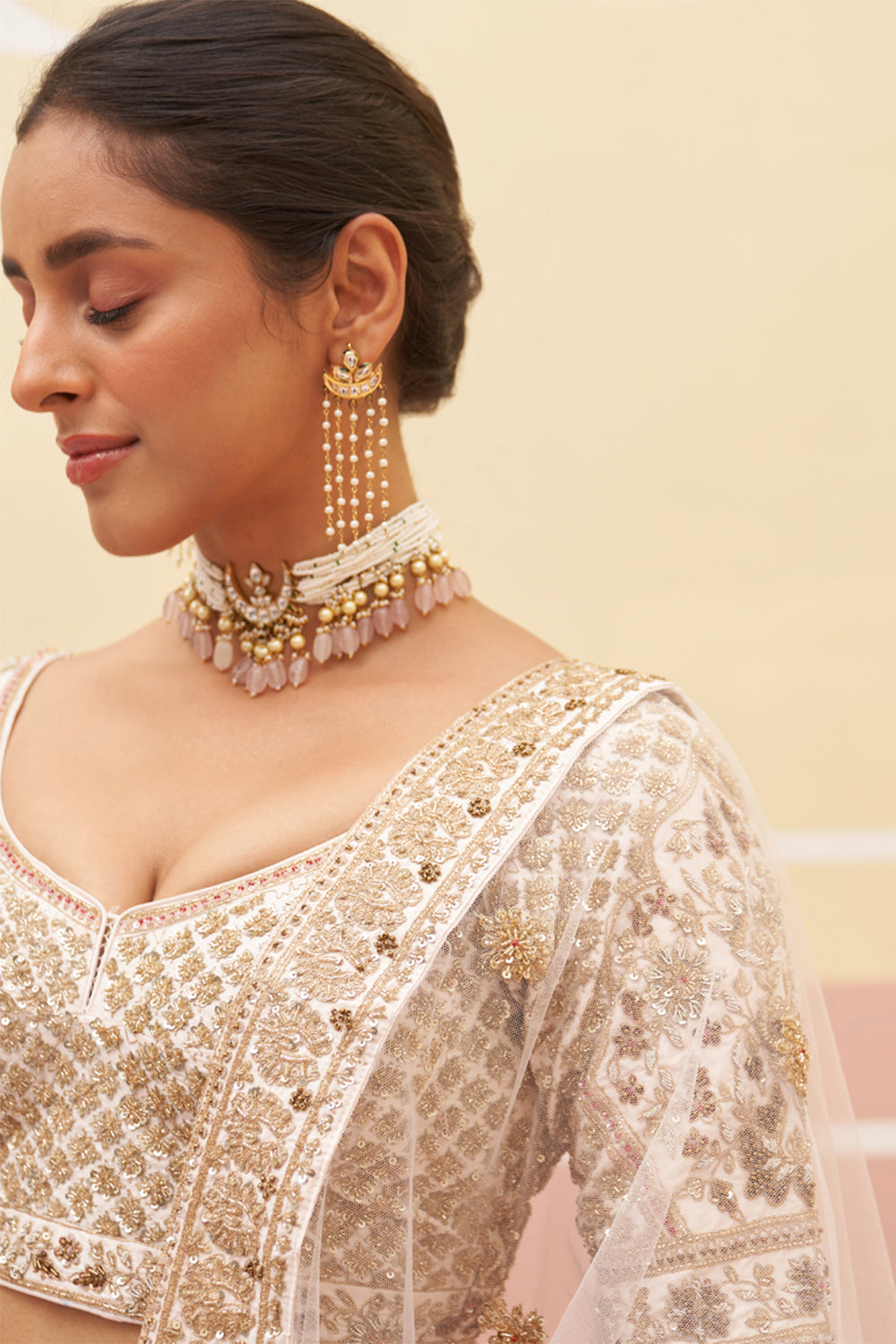 Blush Pink Raw Silk Lehenga Set