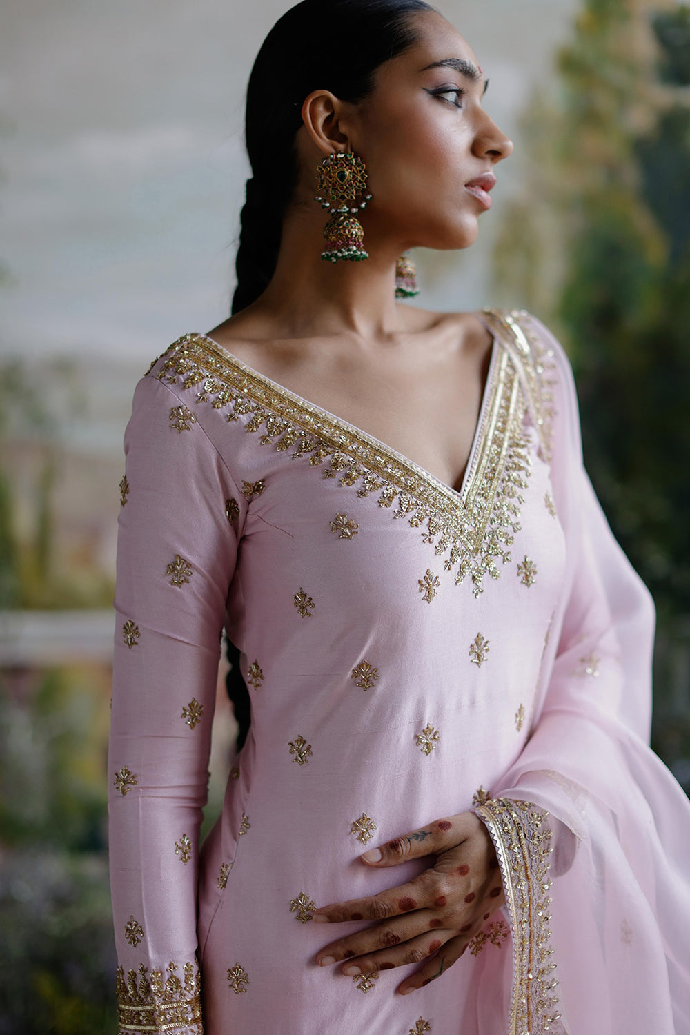 Baby Pink Kurta Sharara Set