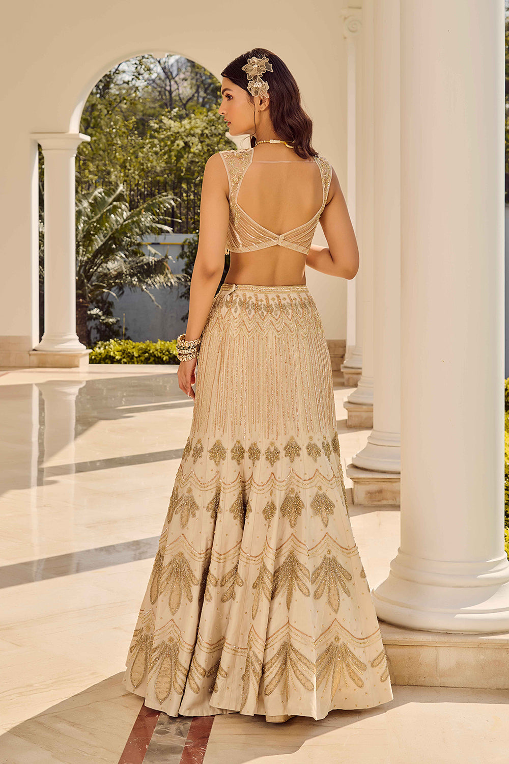 Dusty Ivory Lehenga Set