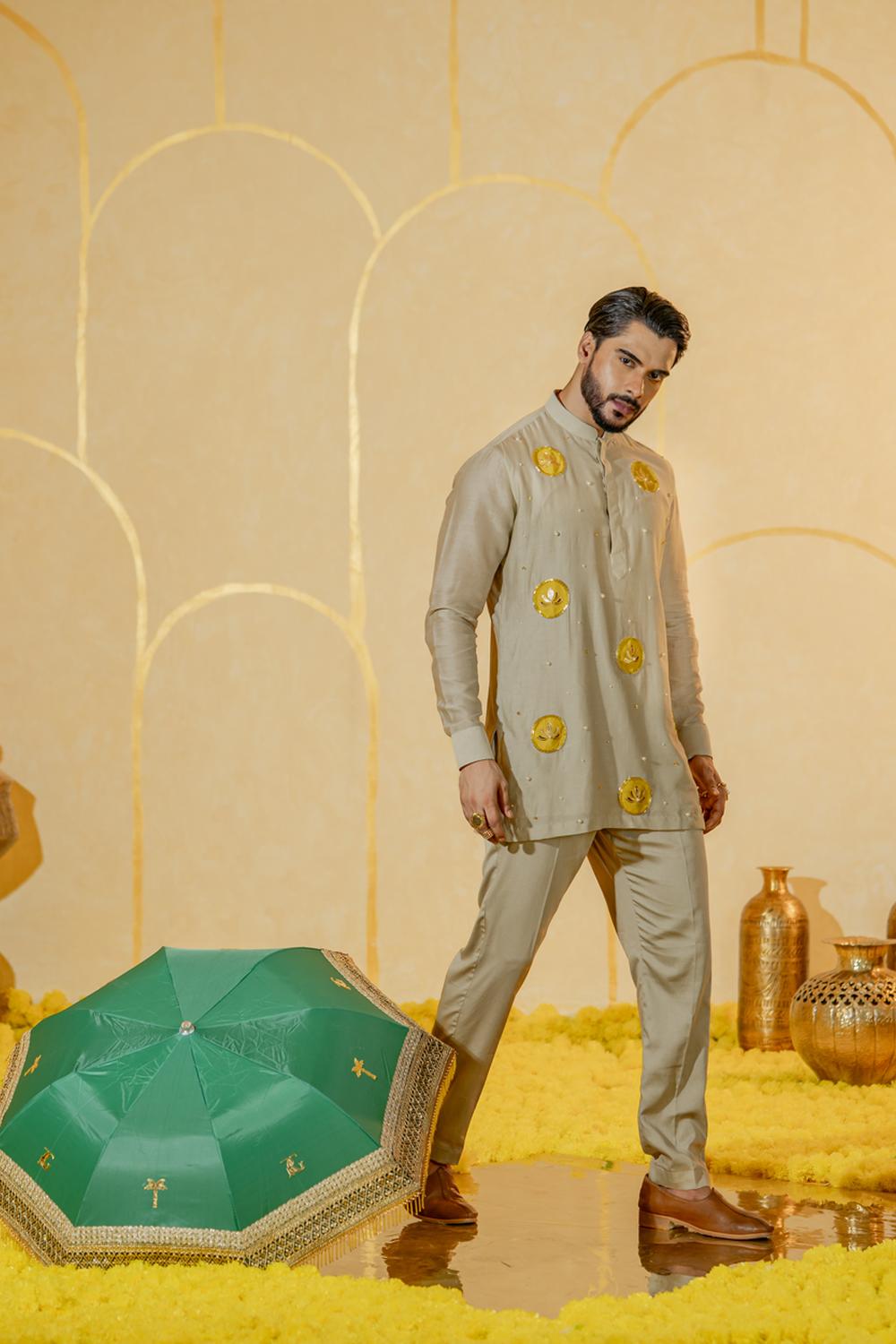 Lotus Applique Short Kurta Set